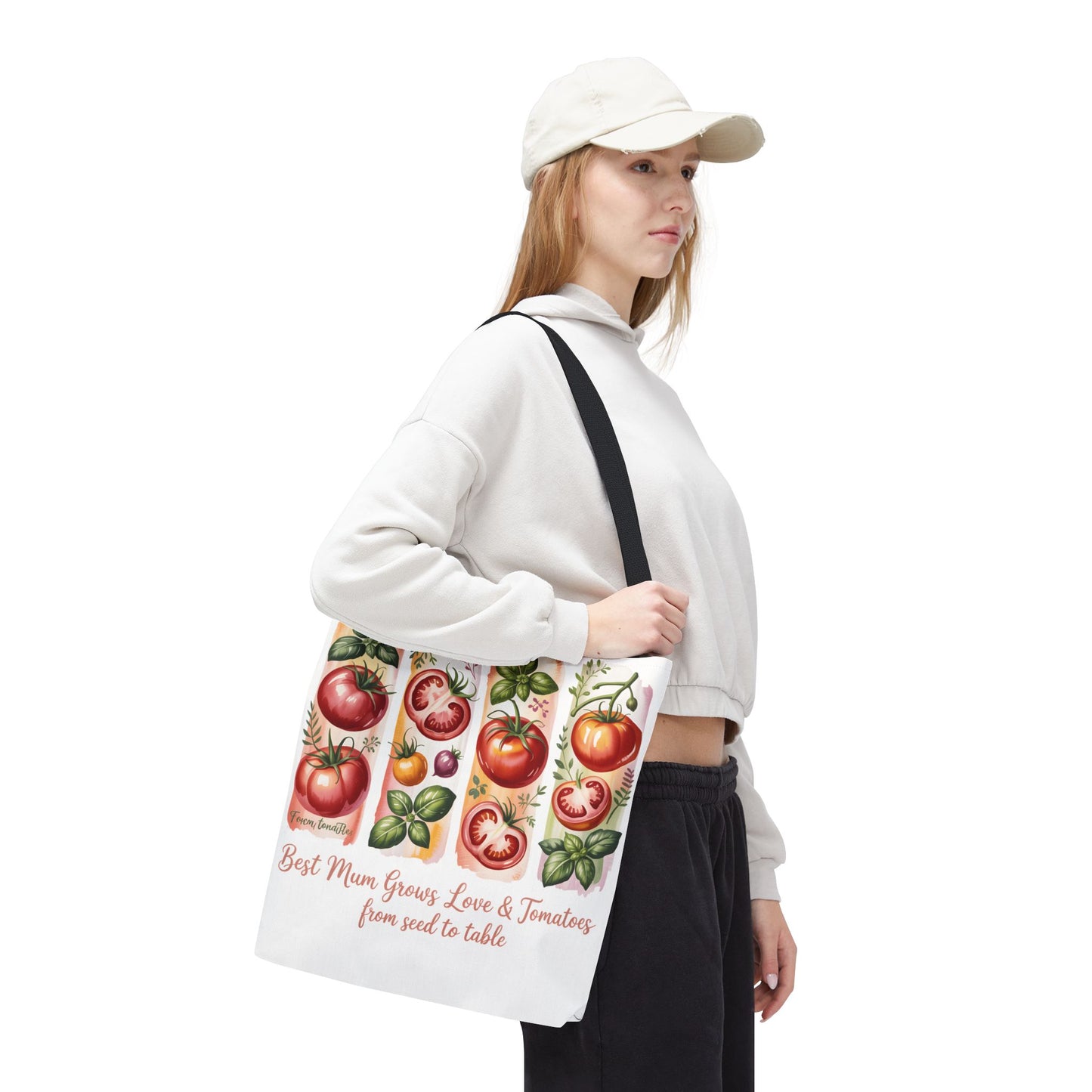 Best Mom Tote Bag, Tomato Garden Lover Design, Perfect Mothers Day Gift for Moms Who Love Gardening and Nature