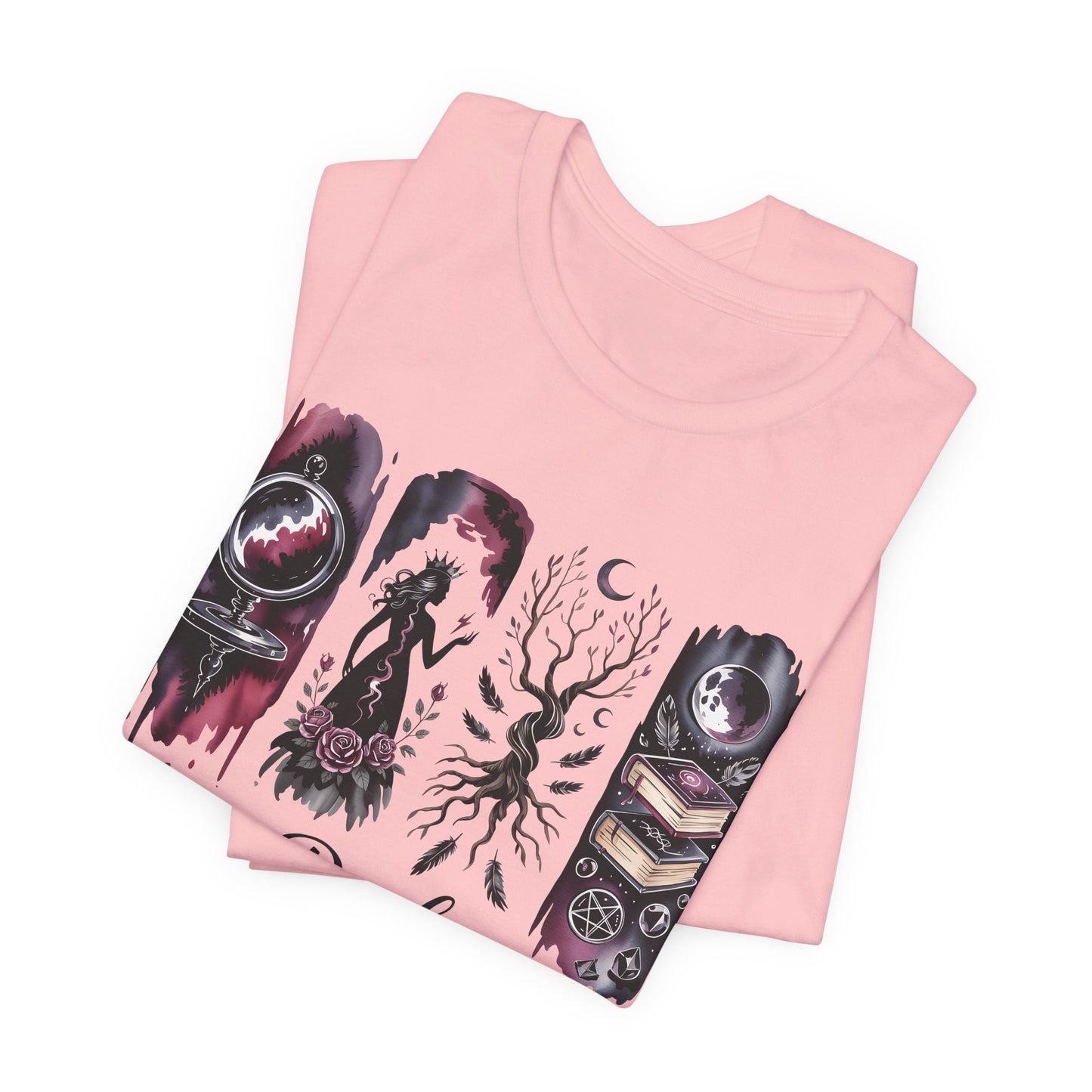 Dark Divine Witchy Glam T-Shirt | Dark Feminine Energy Shirt | Gothic Witchcore Aesthetic Tee |