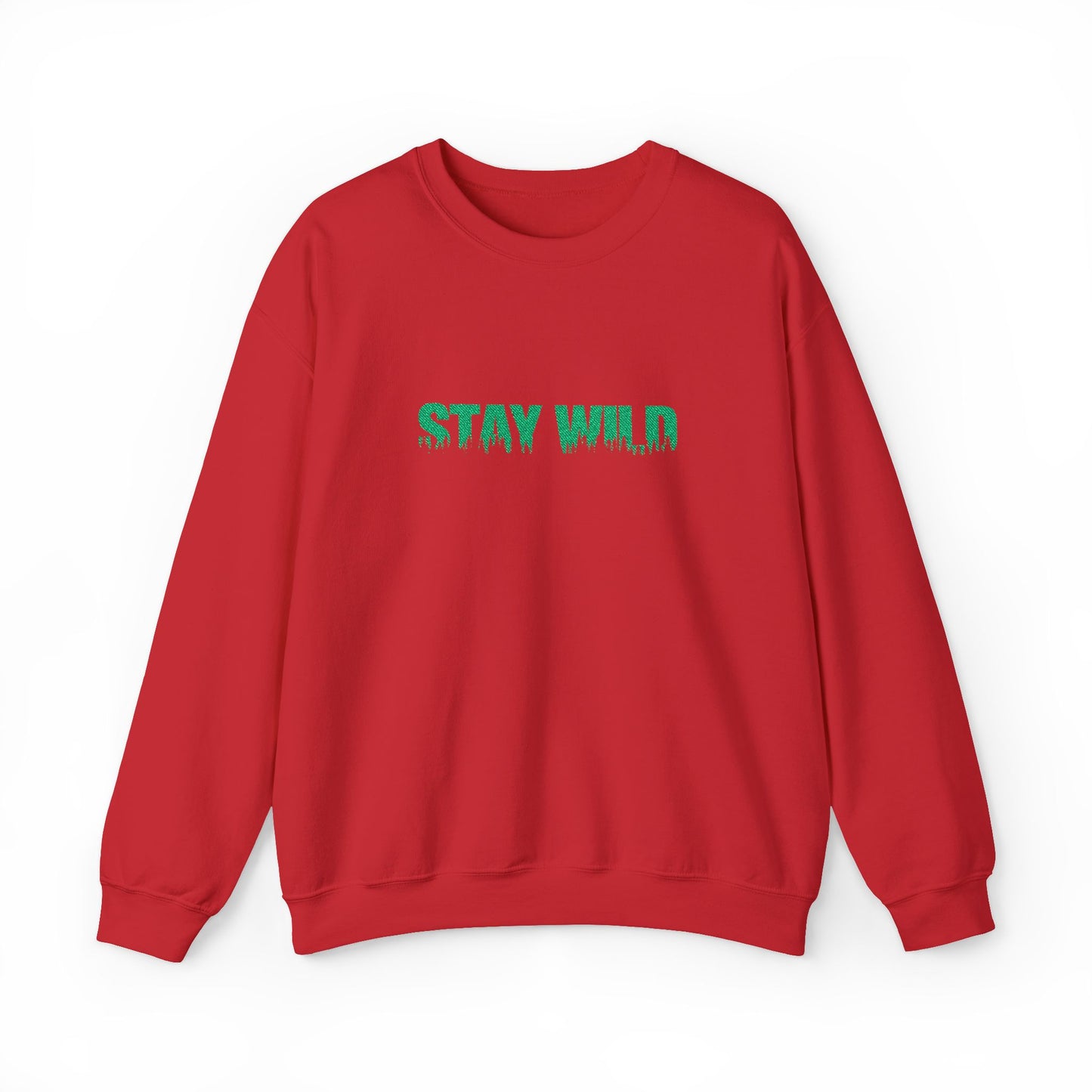 Stay Wild Forest Graphic Embroidered Nature Crewneck, Outdoors Sweatshirt, Hiking & Camping Gift