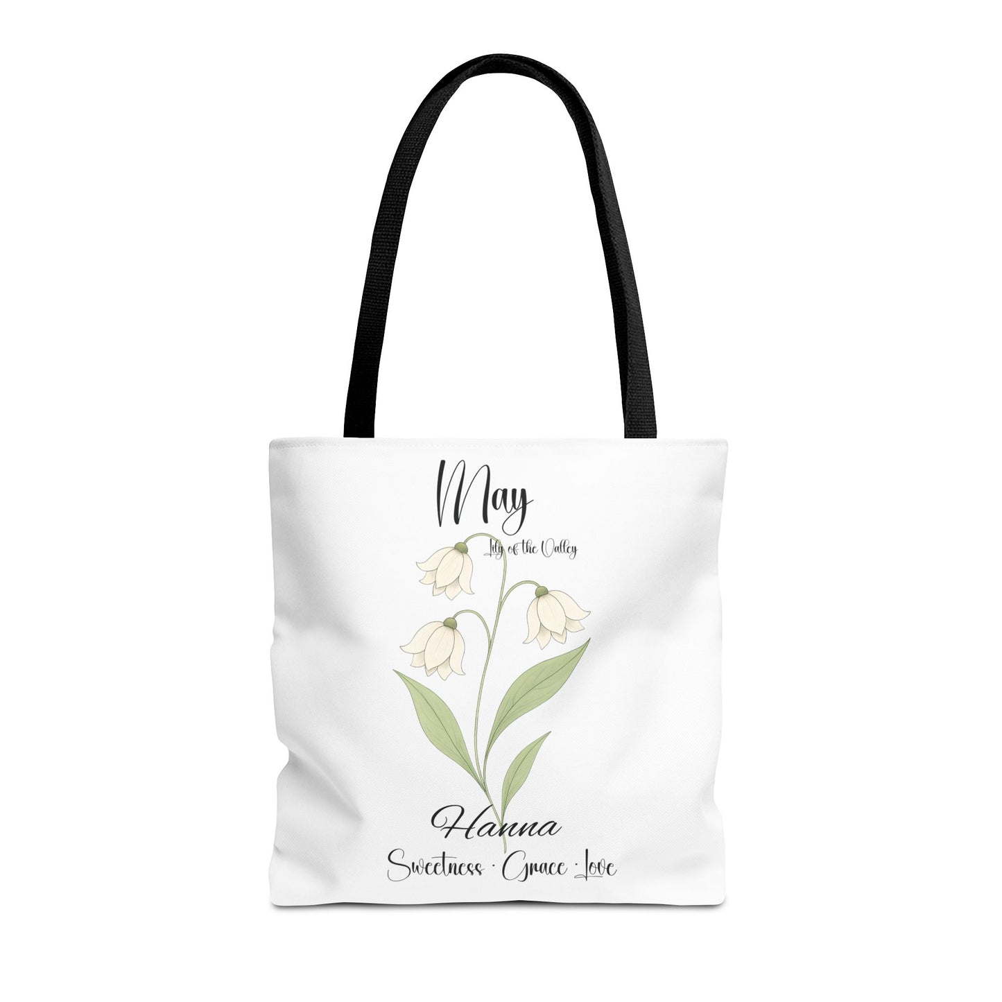 Personlised birth month flower bag for her, milestone birthdays, bestfriend gift.