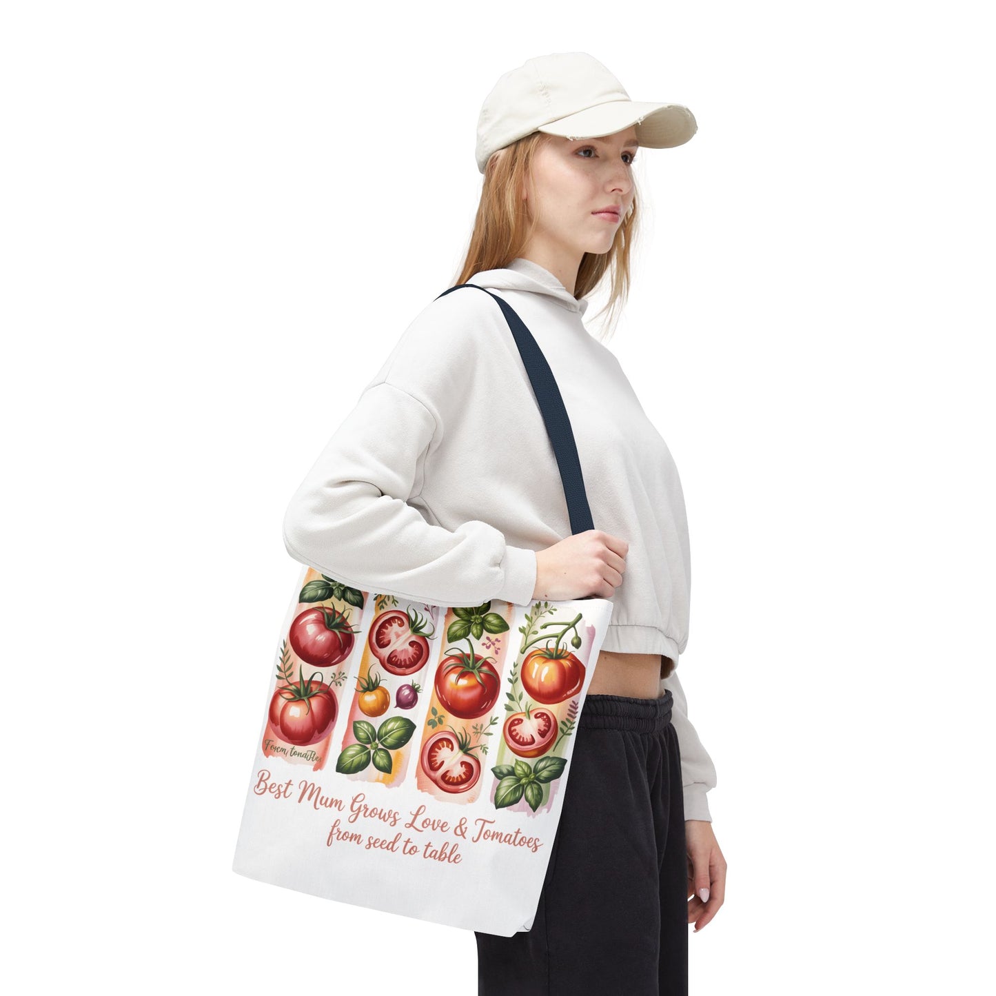 Best Mom Tote Bag, Tomato Garden Lover Design, Perfect Mothers Day Gift for Moms Who Love Gardening and Nature