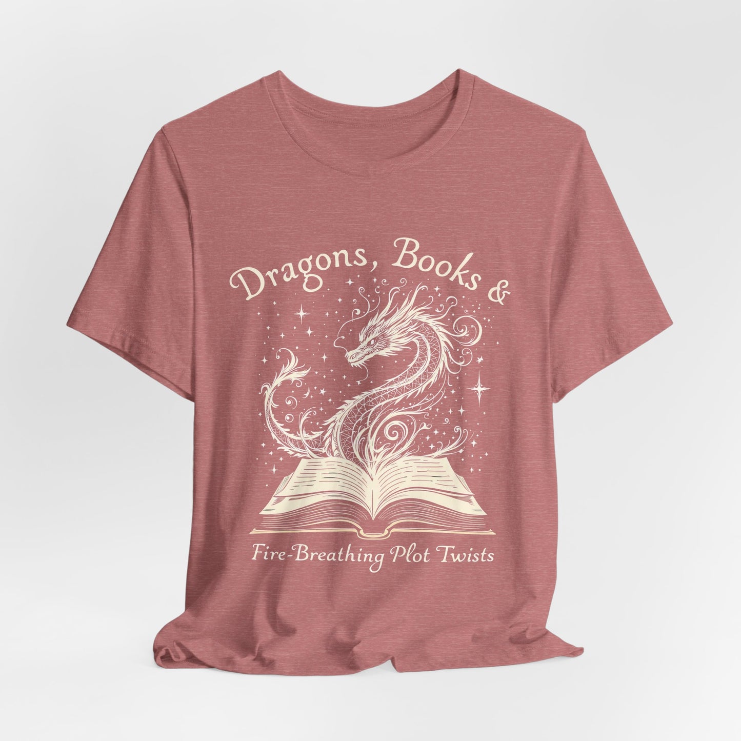 Book Lover Gift T-Shirt | Fantasy Reader Tee | Dragon Reading Shirt | Booktok Merch | Bibliophile Gift