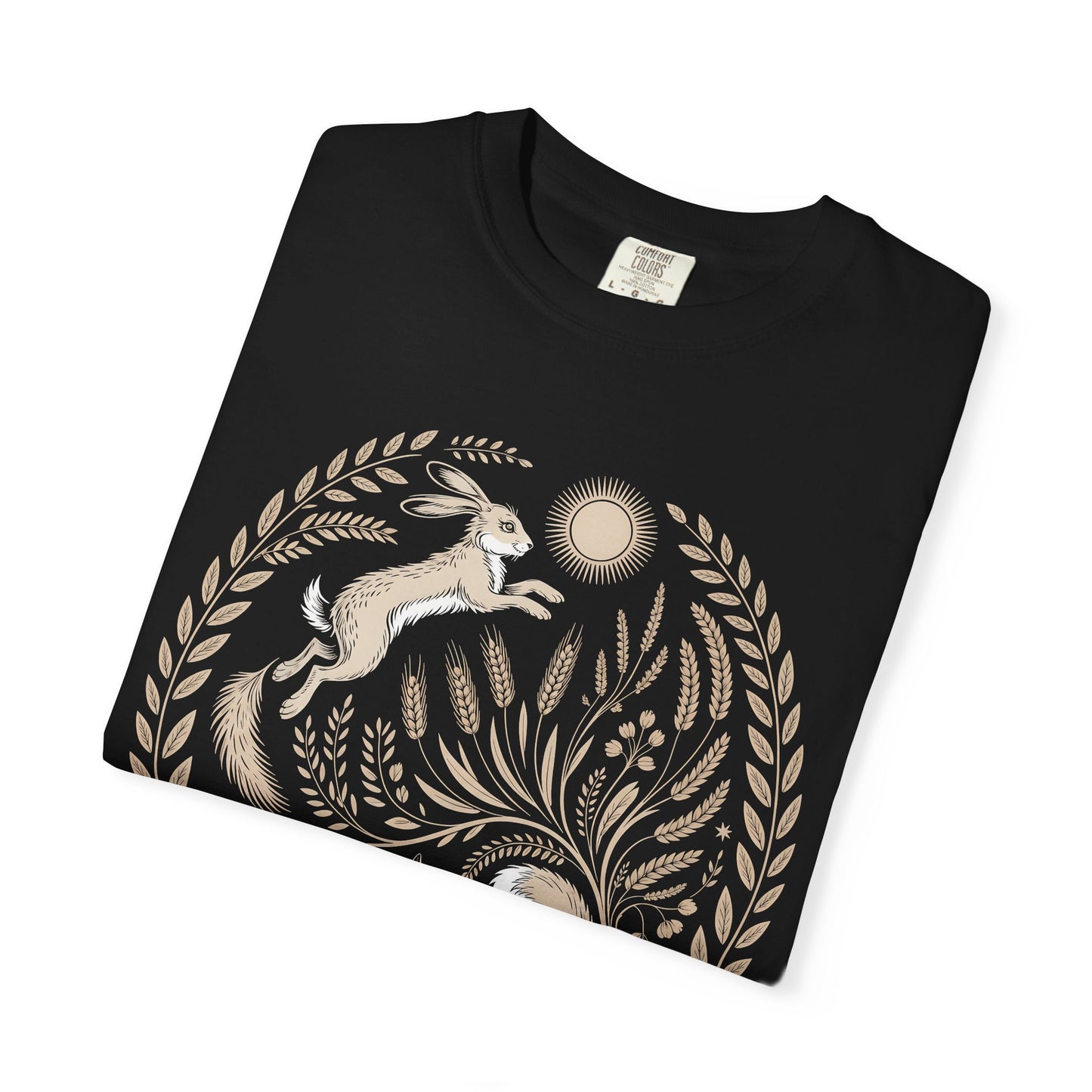 Fox moon t shirt, Witchy Forestcore Tee, Mystical Animal Graphic Shirt, Dark Academia