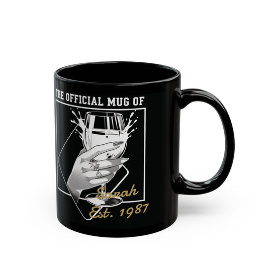 Funny Midlife Crisis Mug | Coffee or Wine Cup with Personalised Name | Birthday Gift for Women 40s 50s | Wine Lover Gift