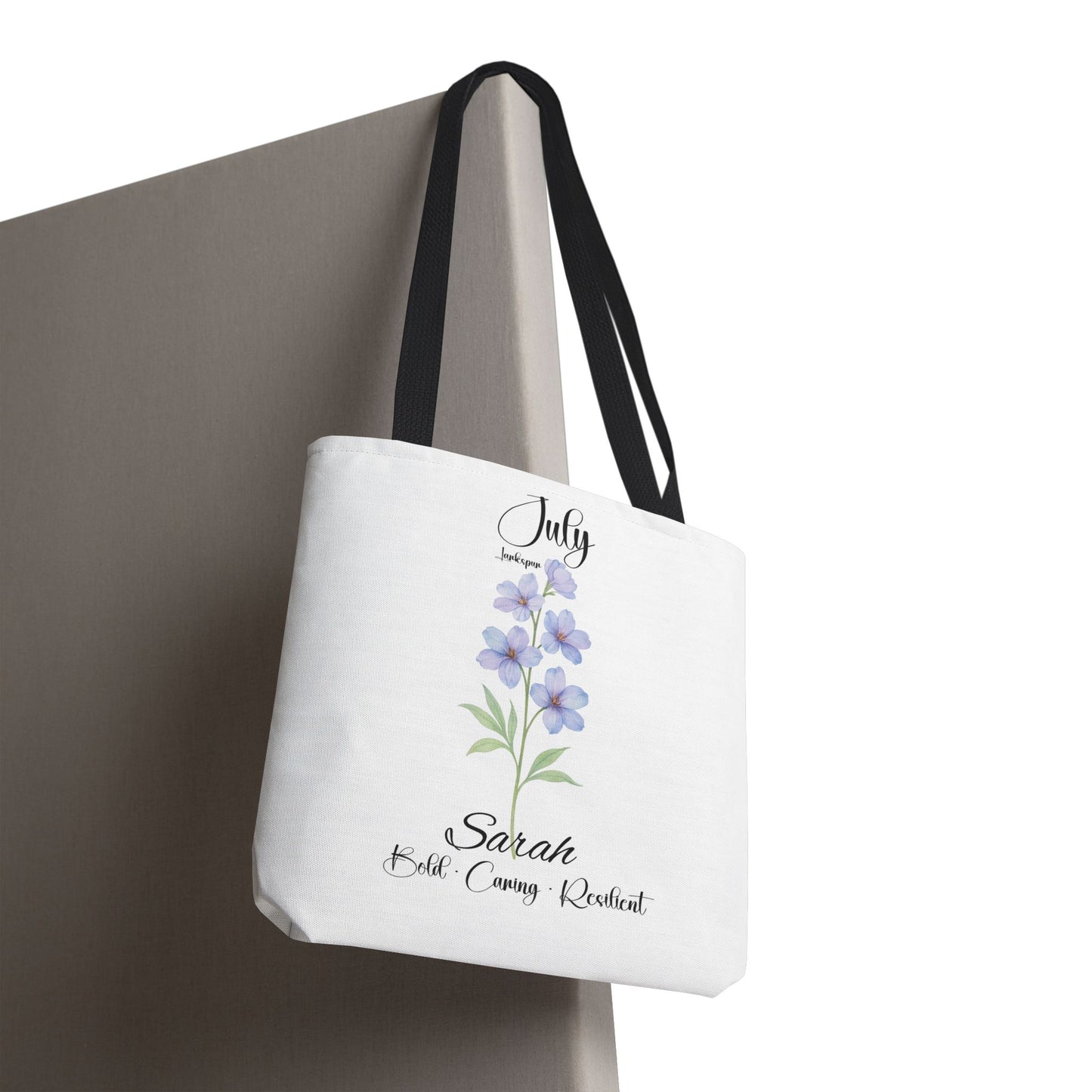 Personalized birth month flower tote bag for her, milestone birthdays, bestfriend gift.