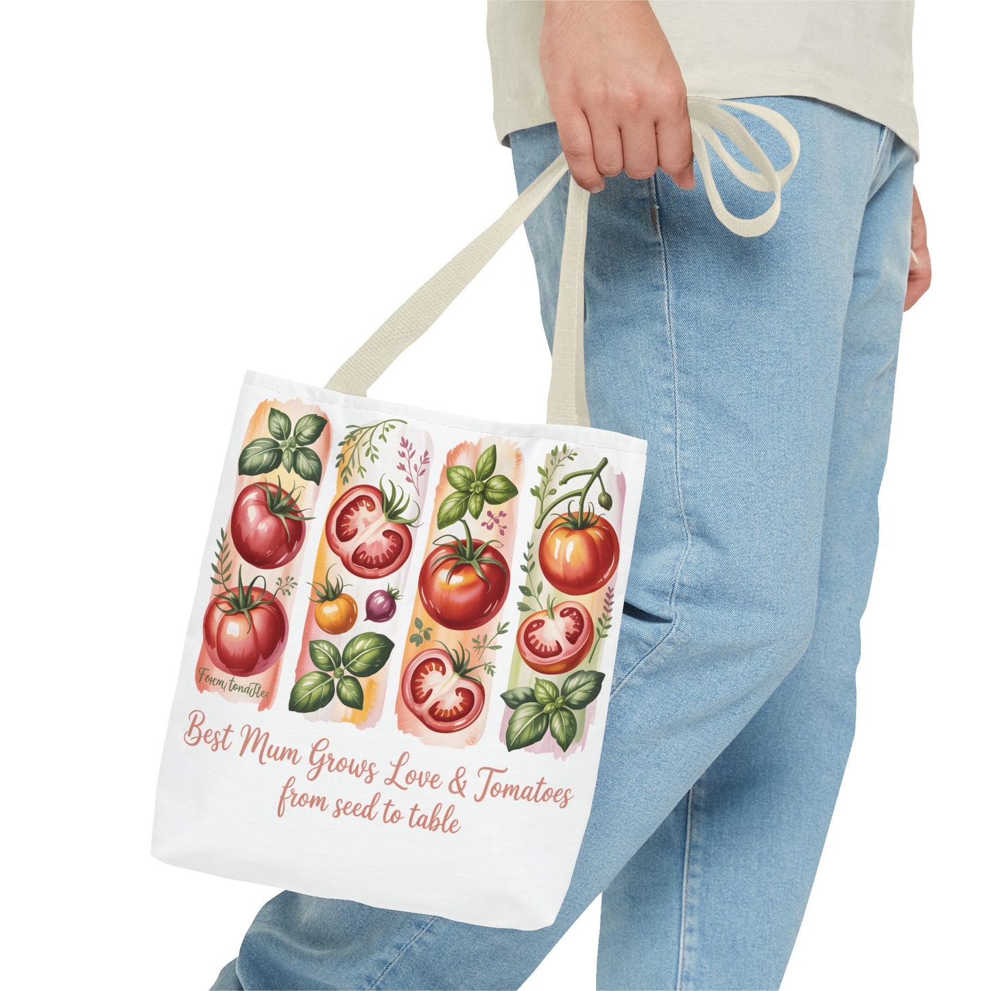 Best Mom Tote Bag, Tomato Garden Lover Design, Perfect Mothers Day Gift for Moms Who Love Gardening and Nature