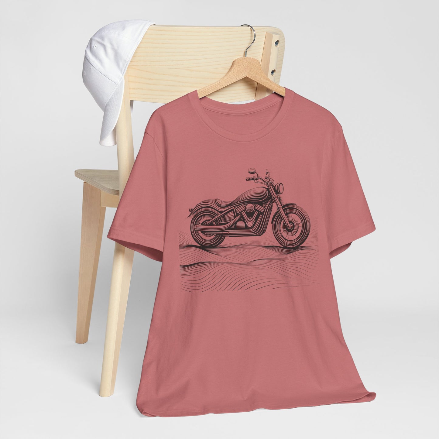 Cotton biker shirt, streetwear tee, biker apparel, motorcycle gift.