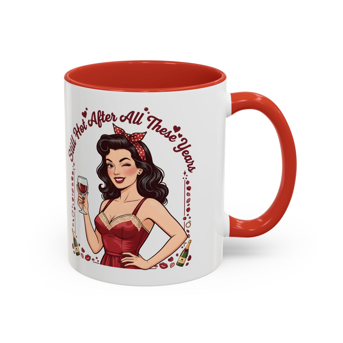 Pin Up Mug | Retro Coffee Mug for Wife | Vintage Anniversary Mug | Valentines Day Gift |