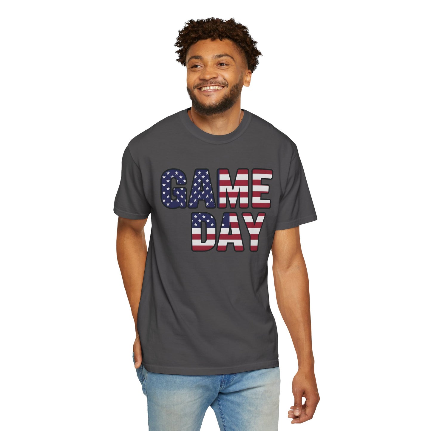 American Flag GAME DAY T-Shirt | Patriotic Sports Fan Tee