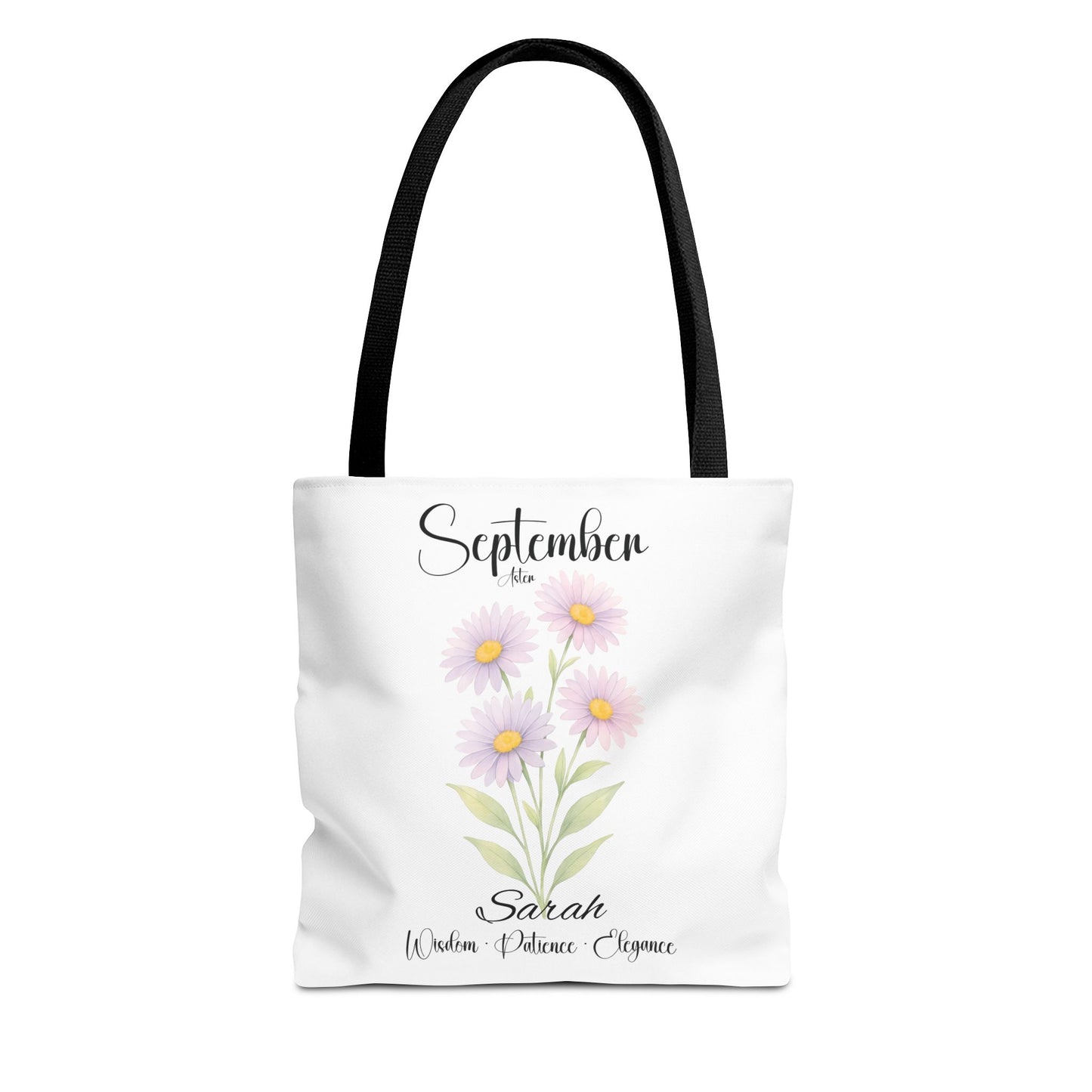 Personalized Best Friend tote bag for her, Birth Month Flower, milestone birthdays.