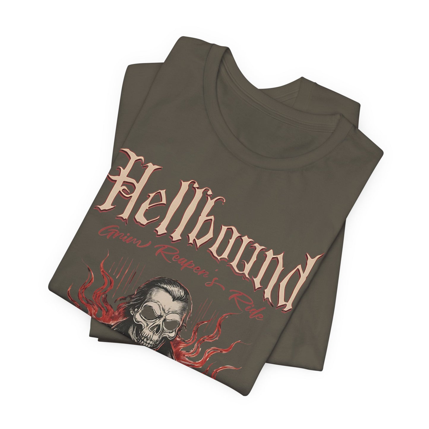 Hellbound Biker Graphic Tee | Motorcycle Skull Rider T-Shirt | Gothic Biker Streetwear
