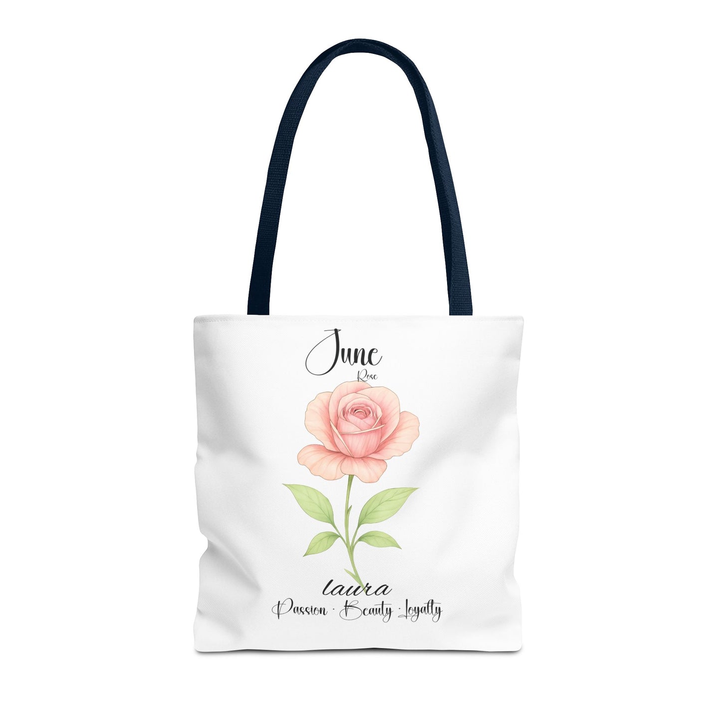 Personlised birth month flower bag for her, milestone birthdays, bestfriend gift.