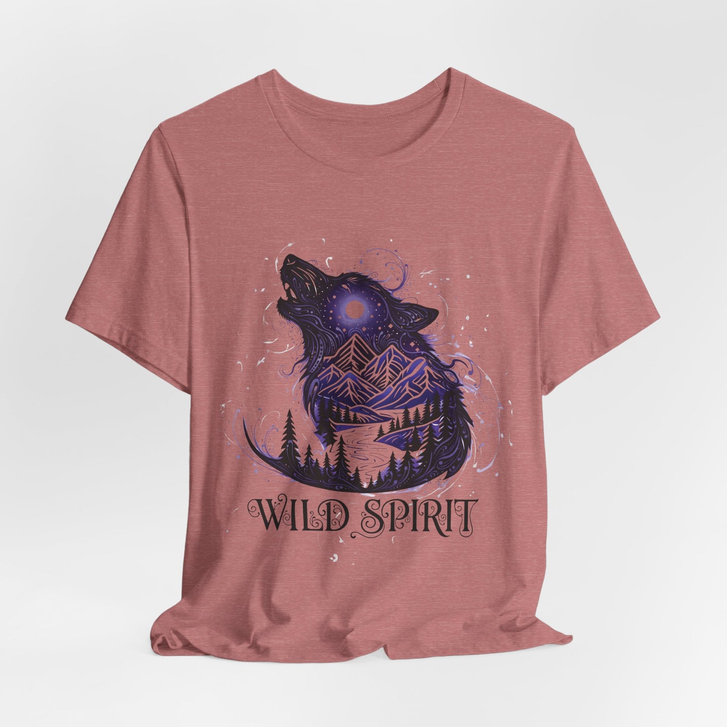 Wild Spirit Wolf Tee - Unisex, wildlife shirt, Gothic Streetwear, Alternative Clothing.