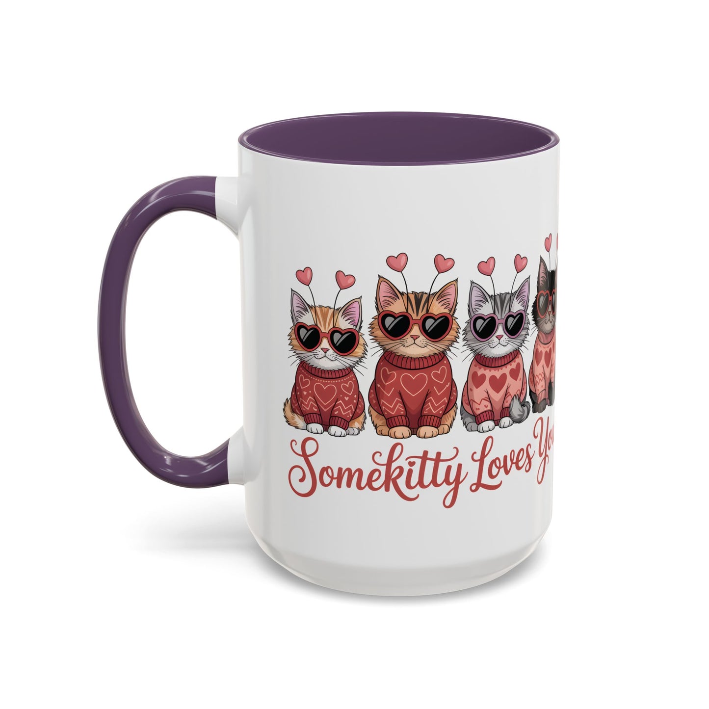 Valentine Kitty Mug | kitten Coffee Cup | cat Lover Gift | Valentines Day Mug |