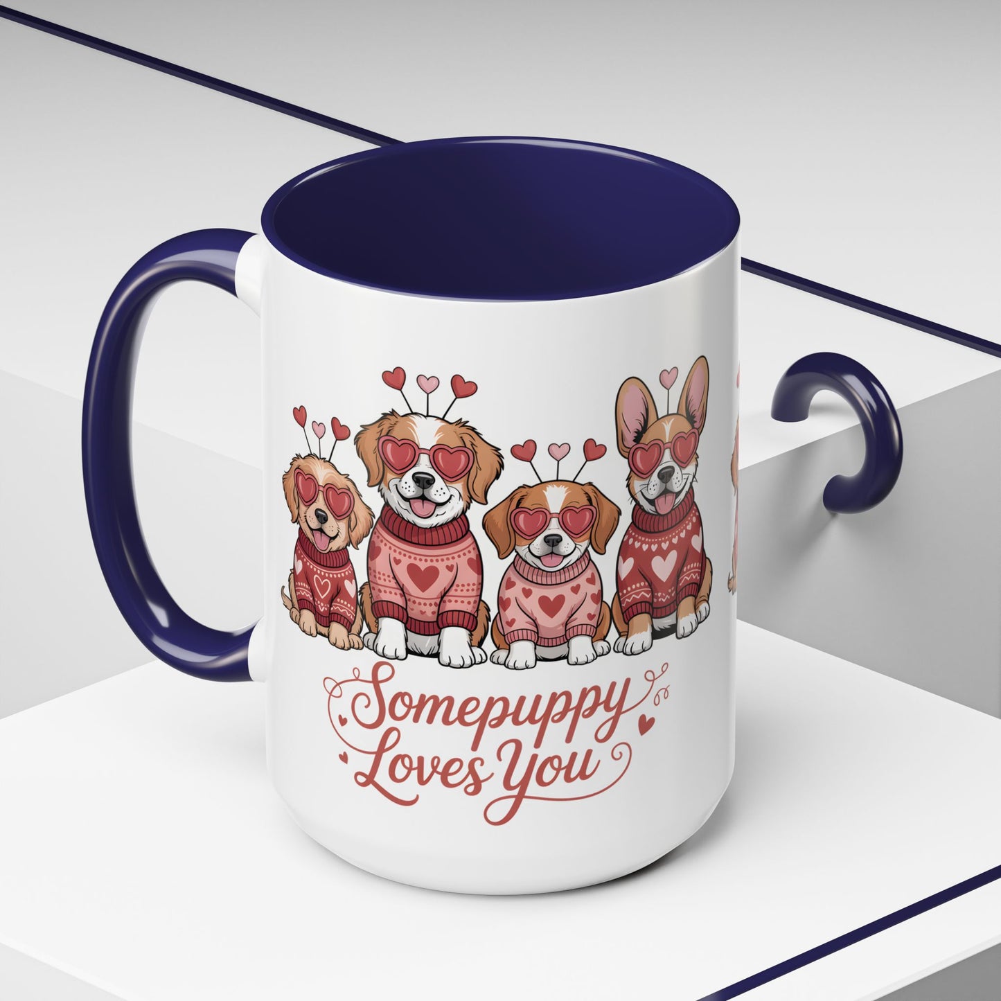 Valentine Dog Mug | Cute Puppy Coffee Cup | Dog Lover Gift | Valentines Day Mug |