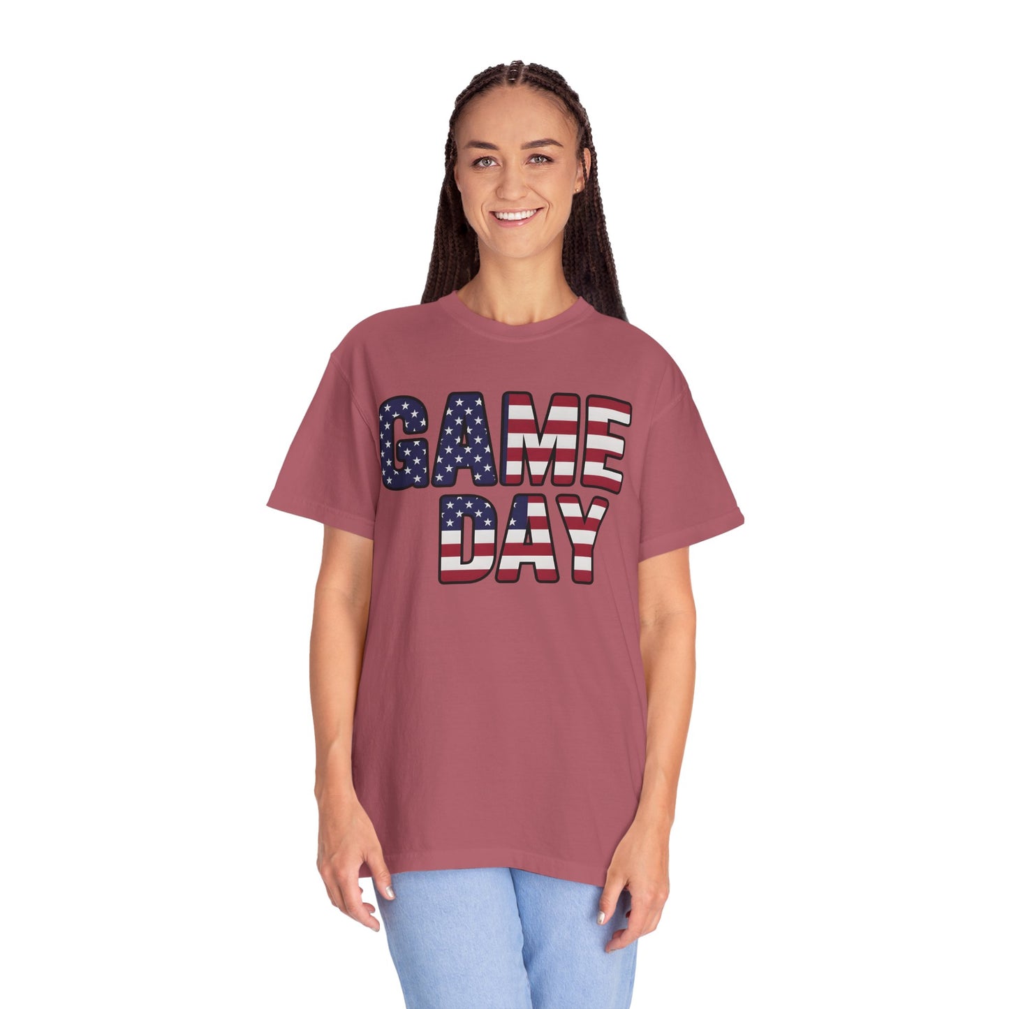 American Flag GAME DAY T-Shirt | Patriotic Sports Fan Tee