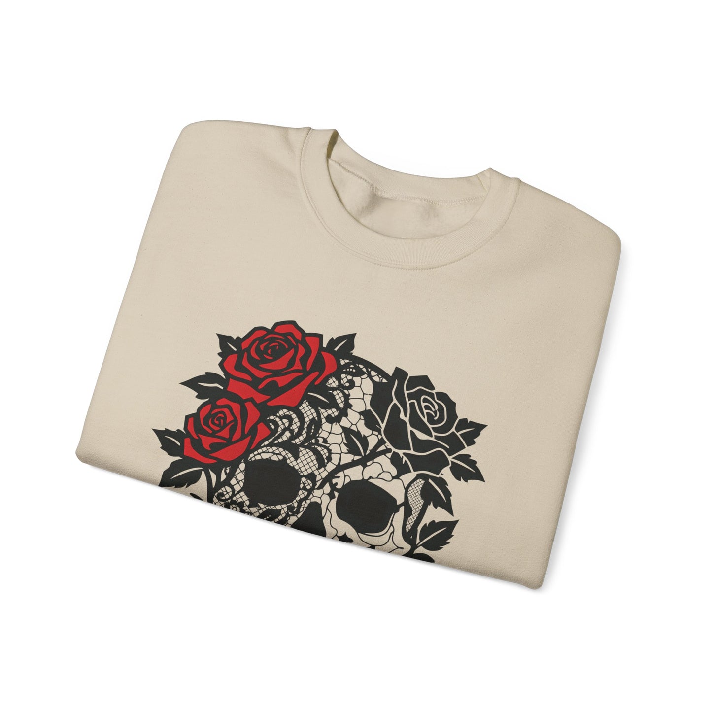 skull and roses gothic sweater, dark academia grunge clothing, alternative gifts.