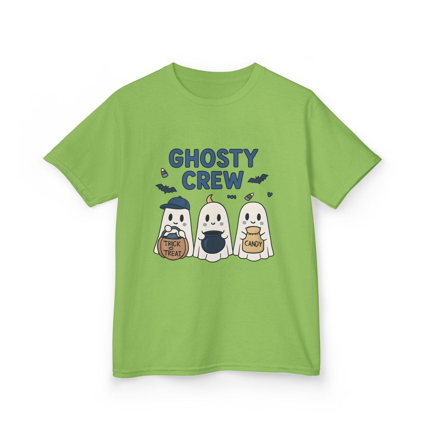 Ghosty Crew TrickorTreat Tee,Be part of the Ghosty crew. Step into the enchanting world of Halloween with the Ghosty Crew Trick or Treat Tee.crew.