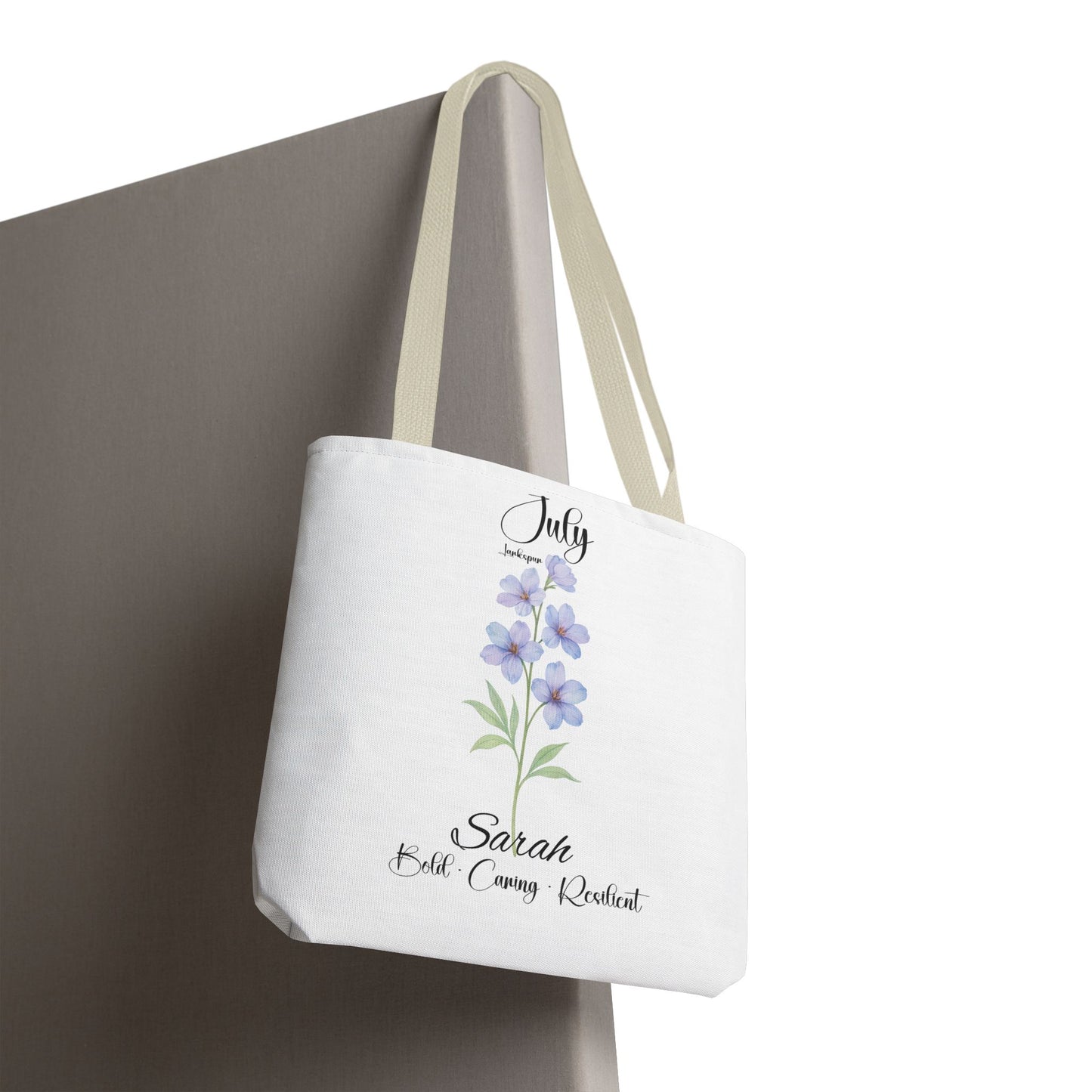 Personalized birth month flower tote bag for her, milestone birthdays, bestfriend gift.