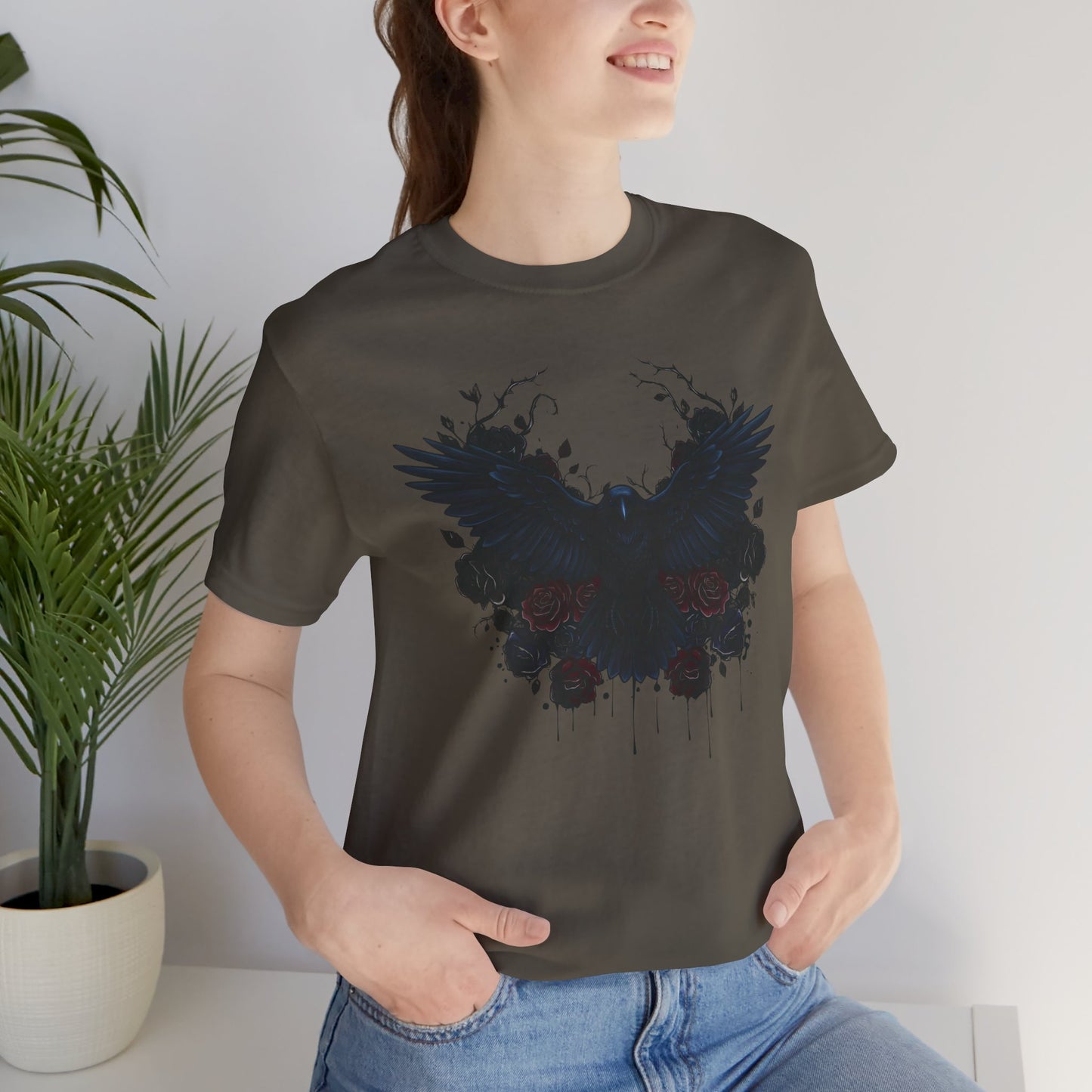 Dark Raven Gothic Apparel  | Unisex Cotton Shirt | Dark Aesthetic  |