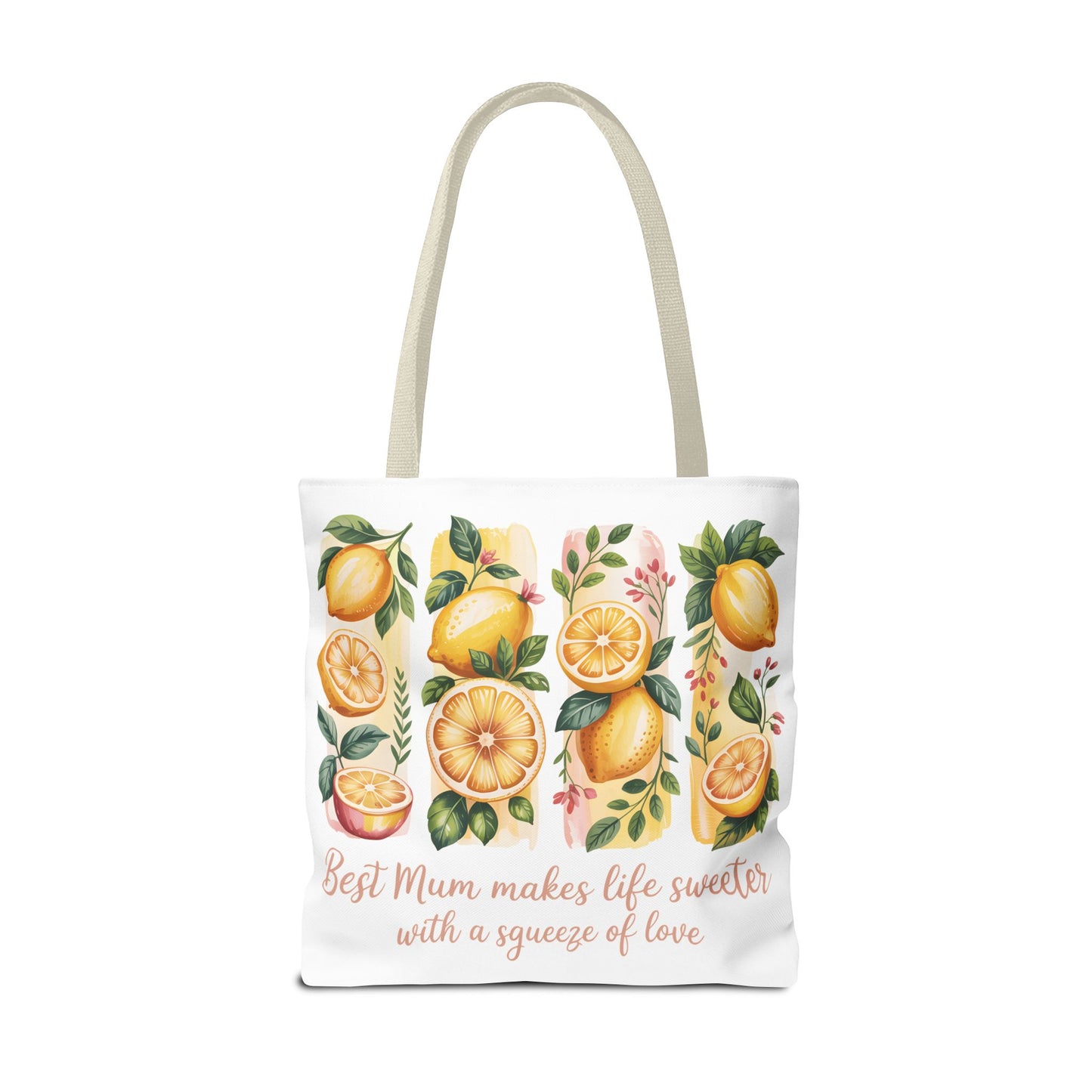 Best Mom Tote Bag, Lemon Print, lemon birthday gift