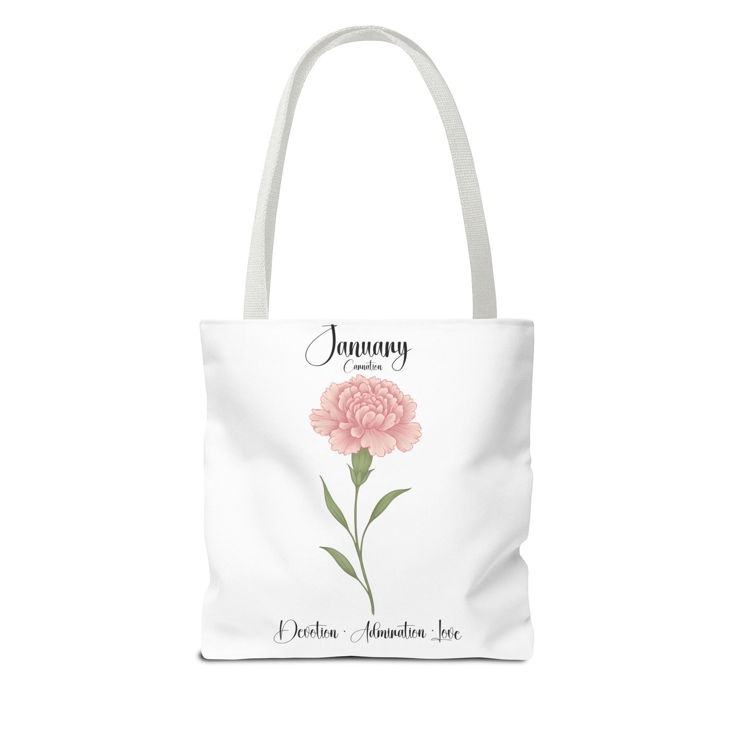 Personlized Birth Month Flower Tote Bag, Botanical Aesthetic Canvas Tote Bag, Bestfriend Gift