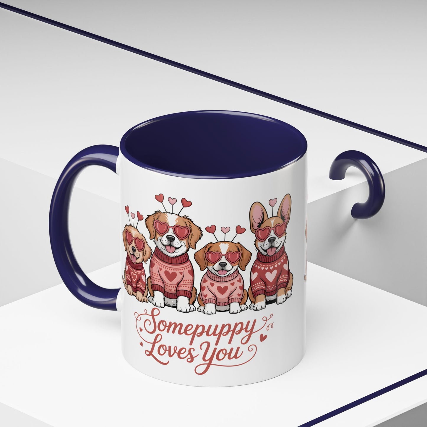 Valentine Dog Mug | Cute Puppy Coffee Cup | Dog Lover Gift | Valentines Day Mug |
