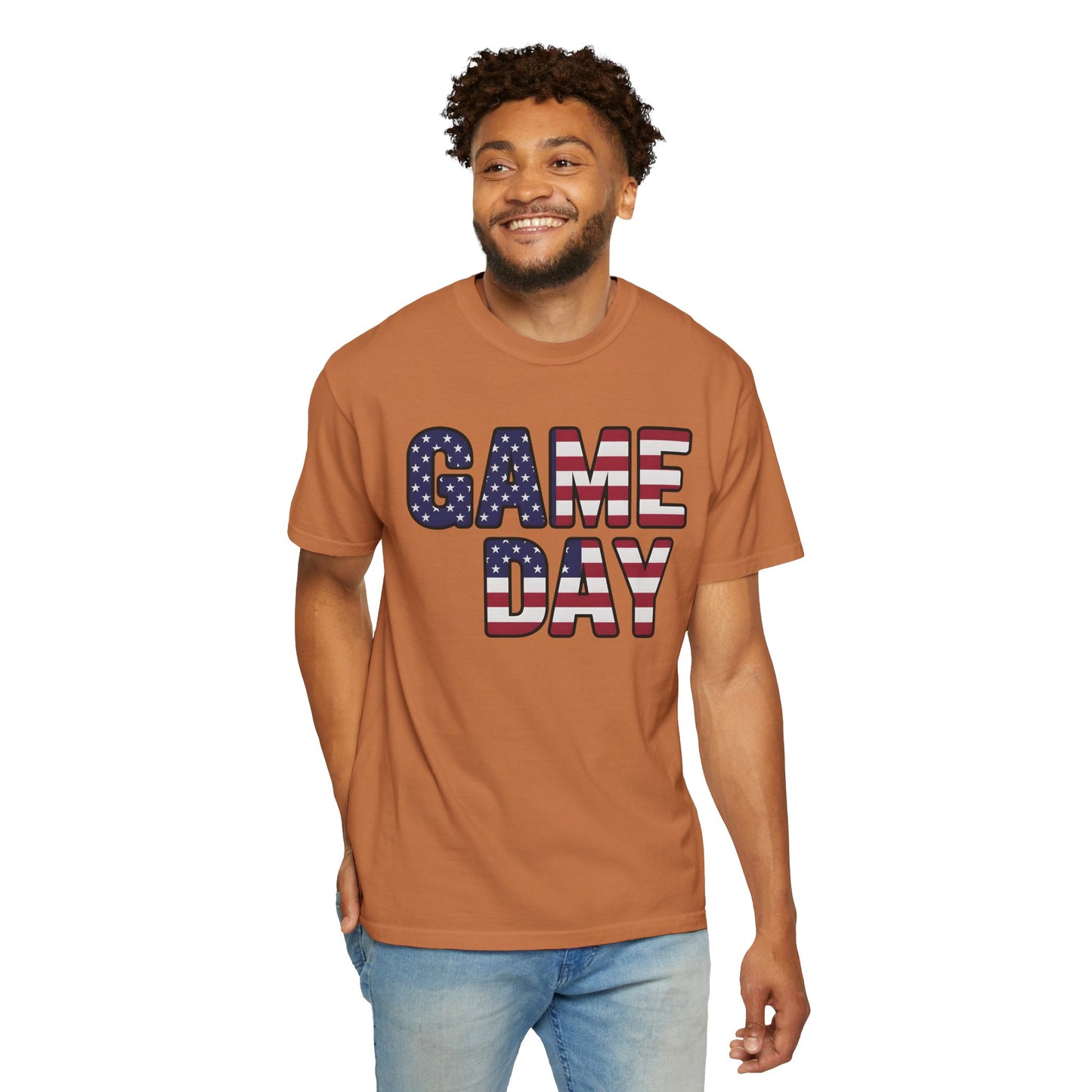 American Flag GAME DAY T-Shirt | Patriotic Sports Fan Tee