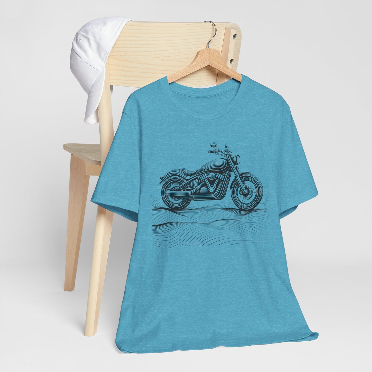 Cotton biker shirt, streetwear tee, biker apparel, motorcycle gift.