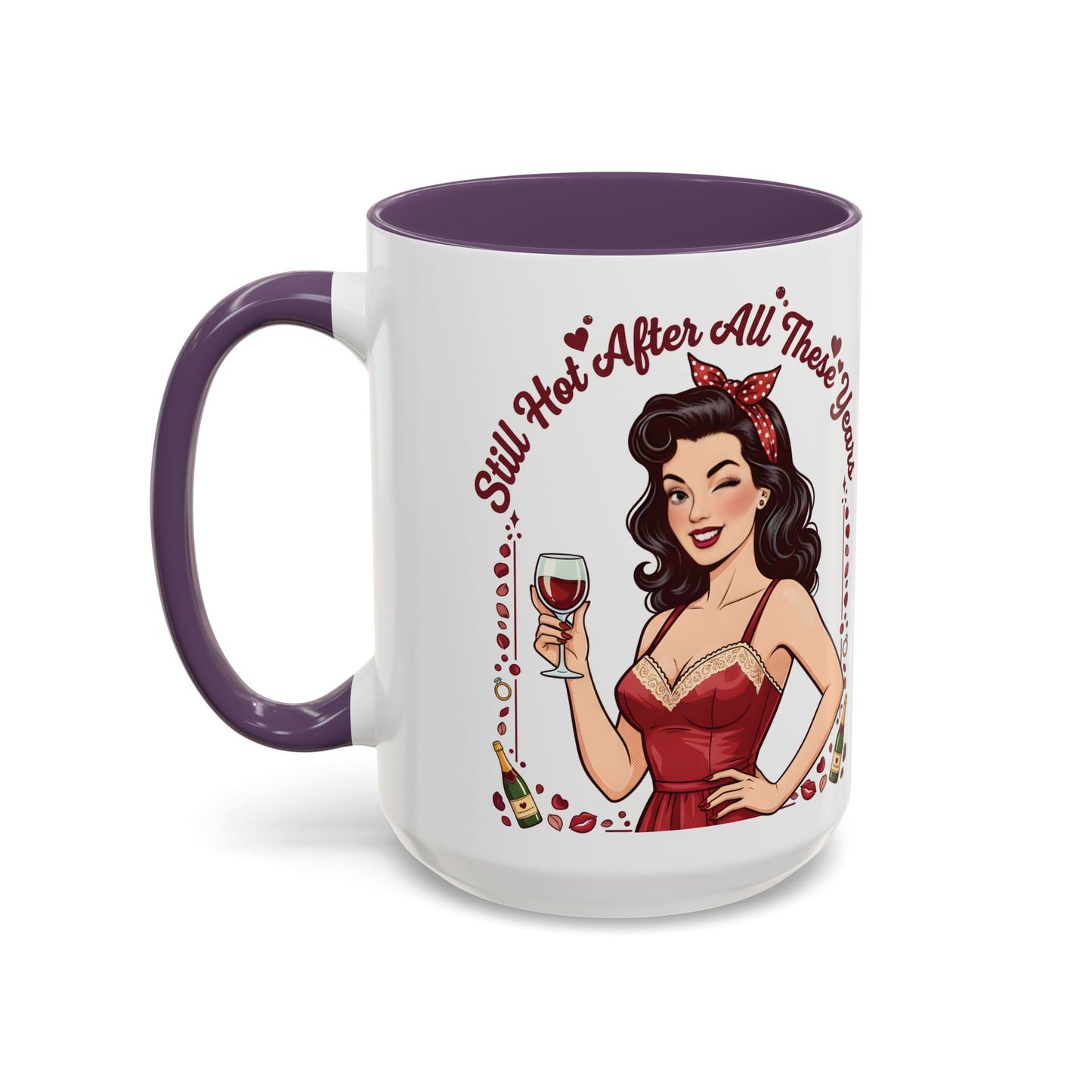 Pin Up Mug | Retro Coffee Mug for Wife | Vintage Anniversary Mug | Valentines Day Gift |