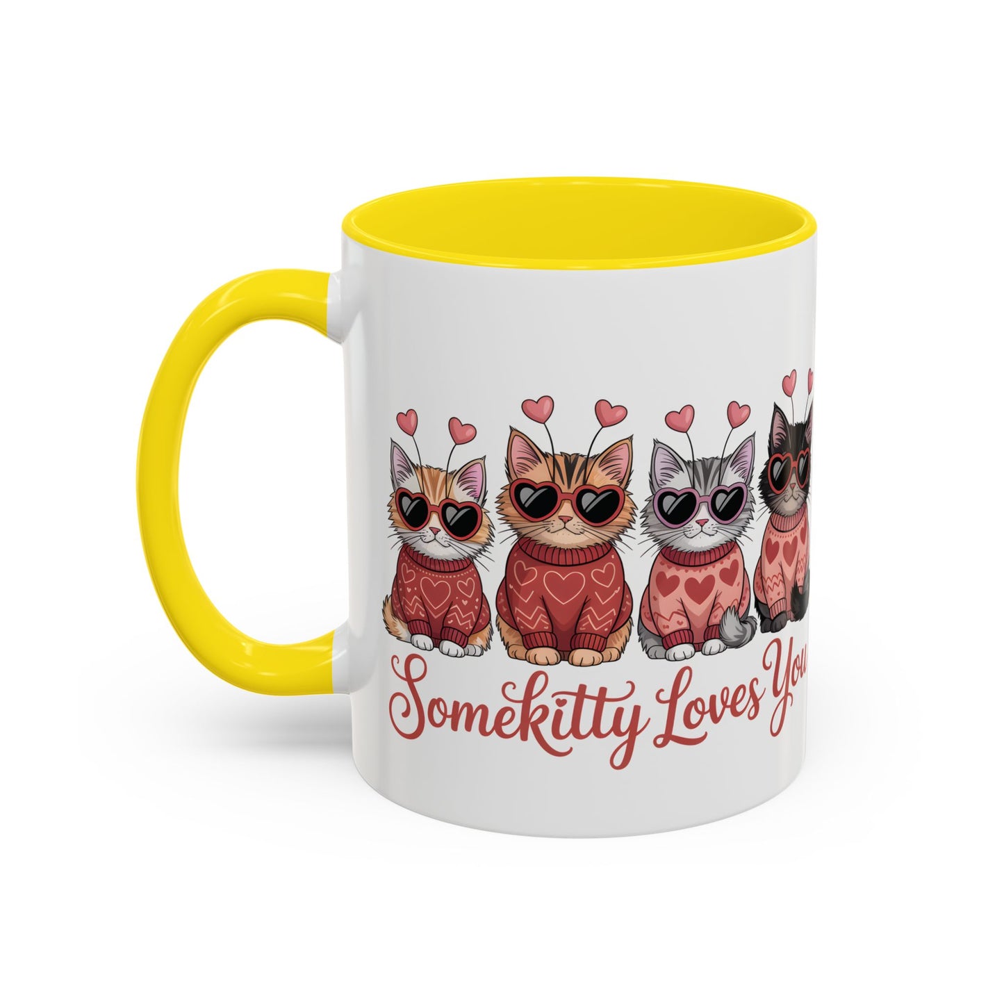 Valentine Kitty Mug | kitten Coffee Cup | cat Lover Gift | Valentines Day Mug |
