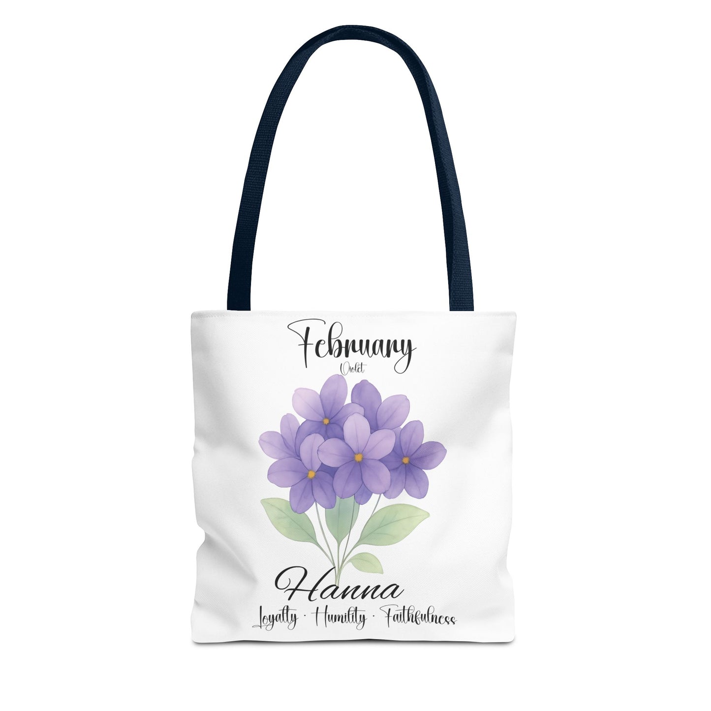 Personalized  floral gift tote bag for her, birth month flower, milestone birthdays, bestfriend gift.