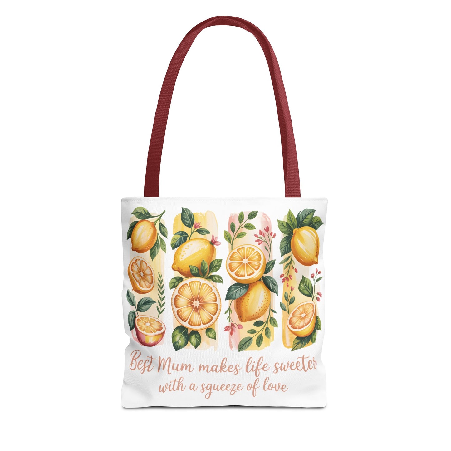 Best Mom Tote Bag, Lemon Print, lemon birthday gift