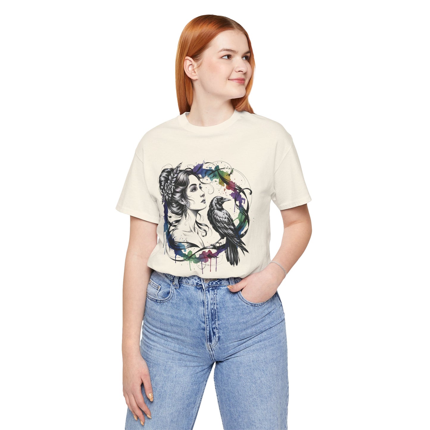 Raven Tee, goddessshirt, festival tshirt, witchy gift for her.