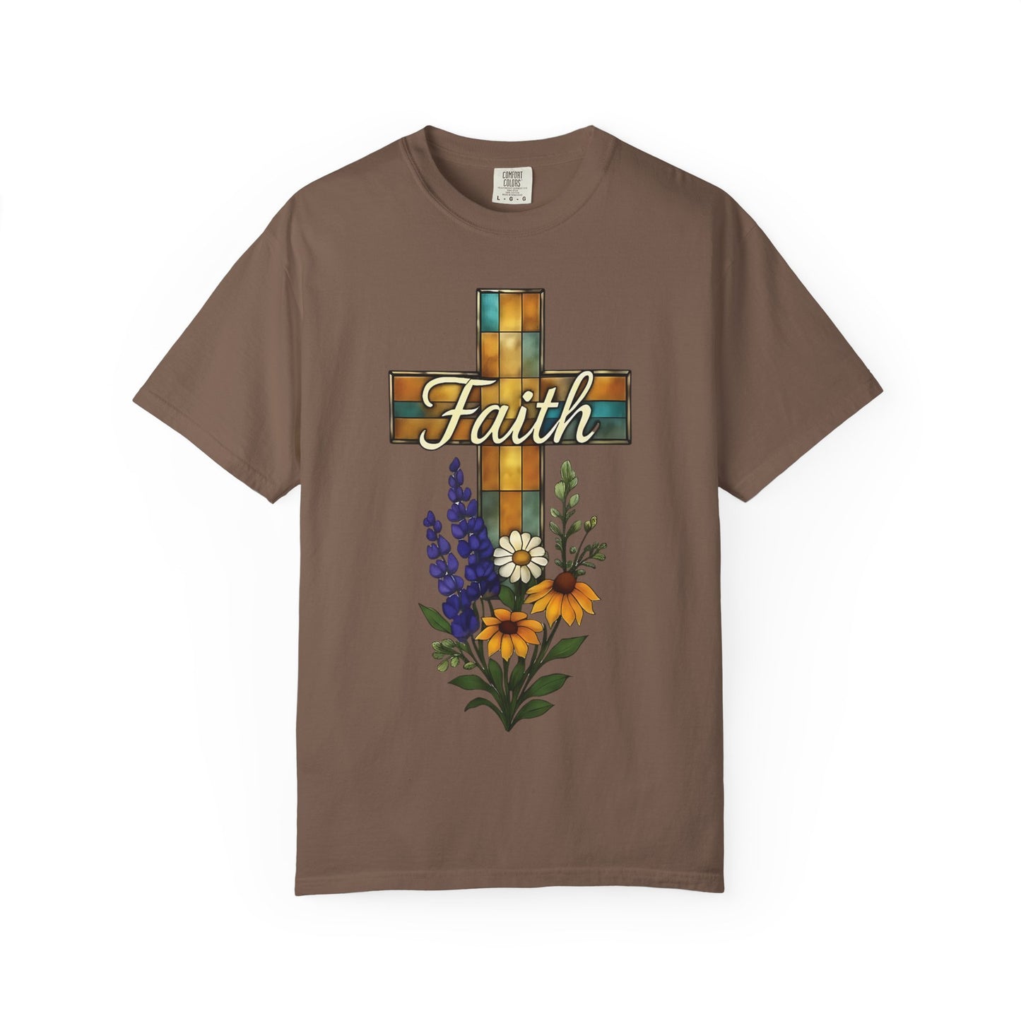 Christianity Faith Cross Comfort Colors T-shirt, Christianity gift or elevating your own collection of Christian merch, this shirt is a testament to the belief that God is good.