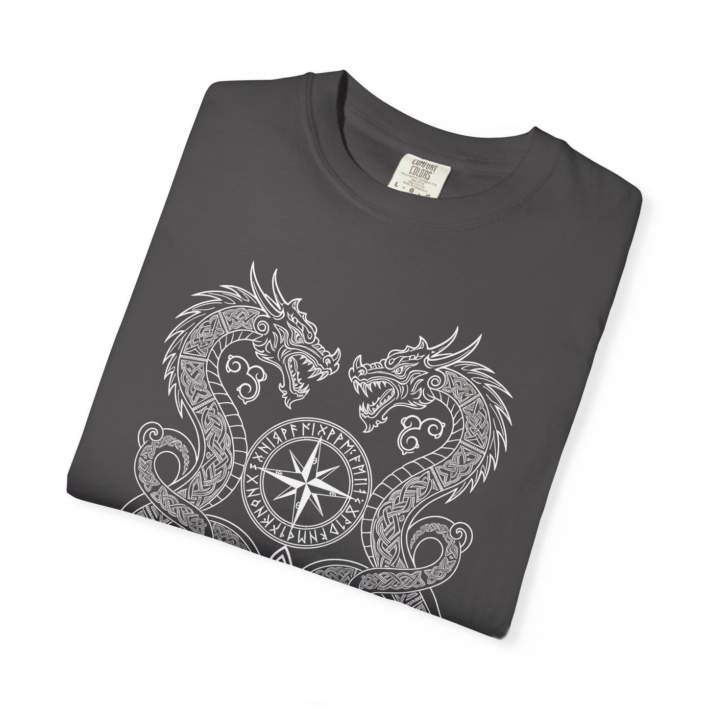Nordic dragon compass shirt, pagan clothing, comfort colors