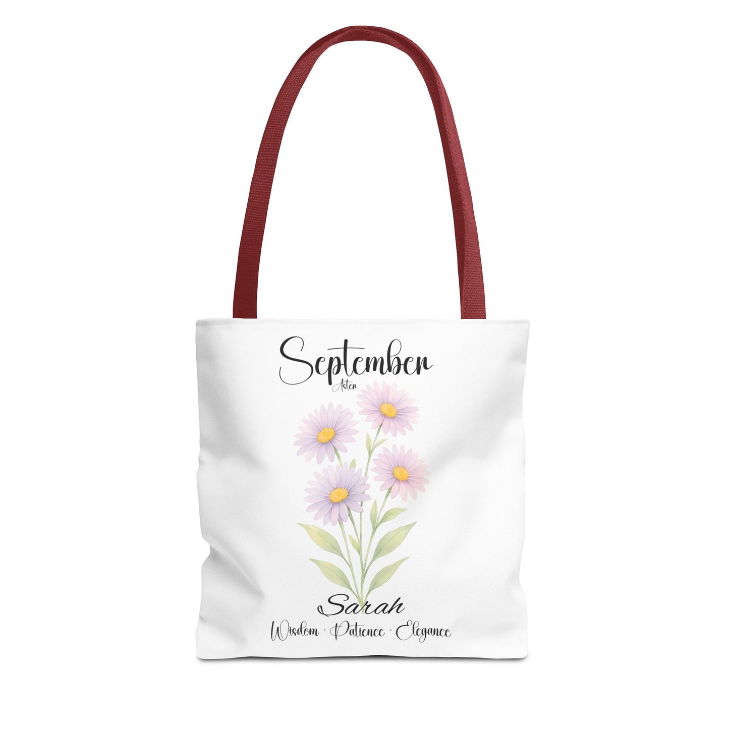 Personalized Best Friend tote bag for her, Birth Month Flower, milestone birthdays.