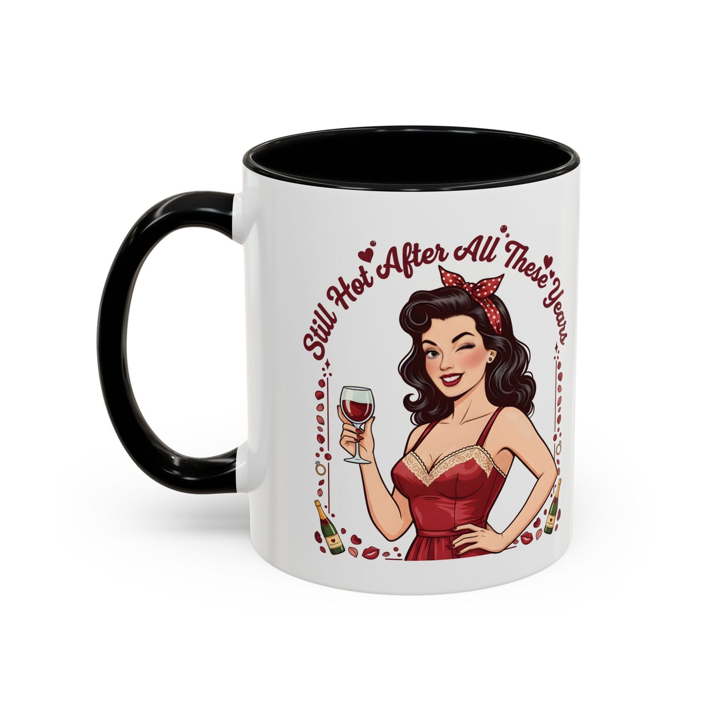 Pin Up Mug | Retro Coffee Mug for Wife | Vintage Anniversary Mug | Valentines Day Gift |