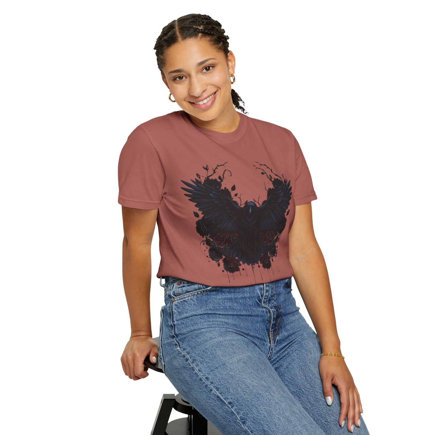 Dark Raven Gothic Apparel  | Unisex Cotton Shirt | Dark Aesthetic  | Alternative Goth T-Shirt