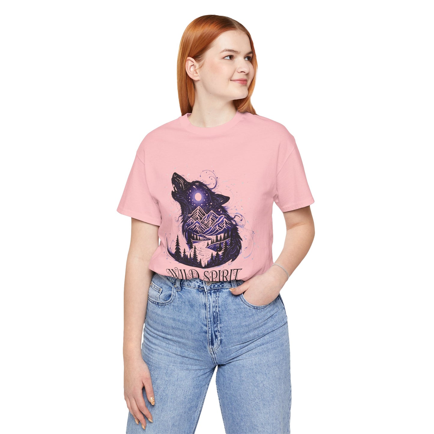 Wild Spirit Wolf Tee - Unisex, wildlife shirt, Gothic Streetwear, Alternative Clothing.