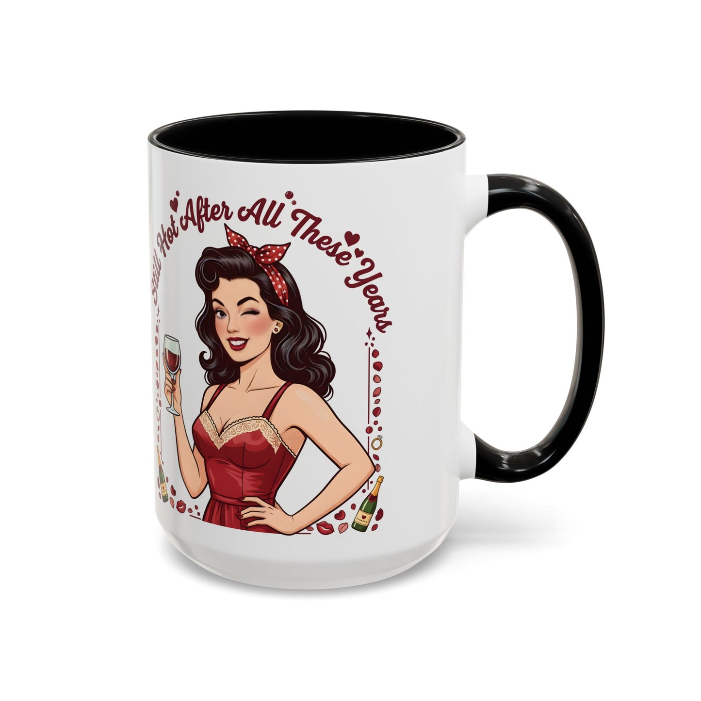 Pin Up Mug | Retro Coffee Mug for Wife | Vintage Anniversary Mug | Valentines Day Gift |