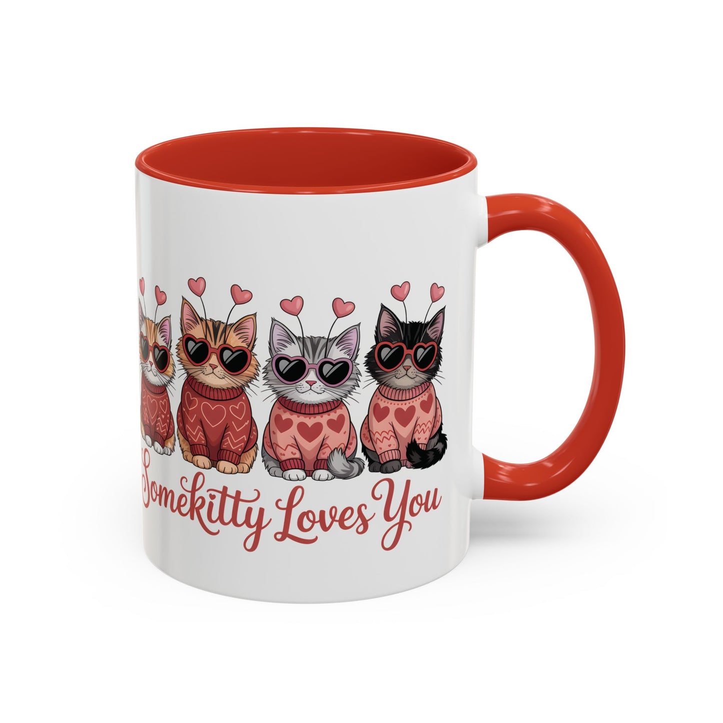 Valentine Kitty Mug | kitten Coffee Cup | cat Lover Gift | Valentines Day Mug |
