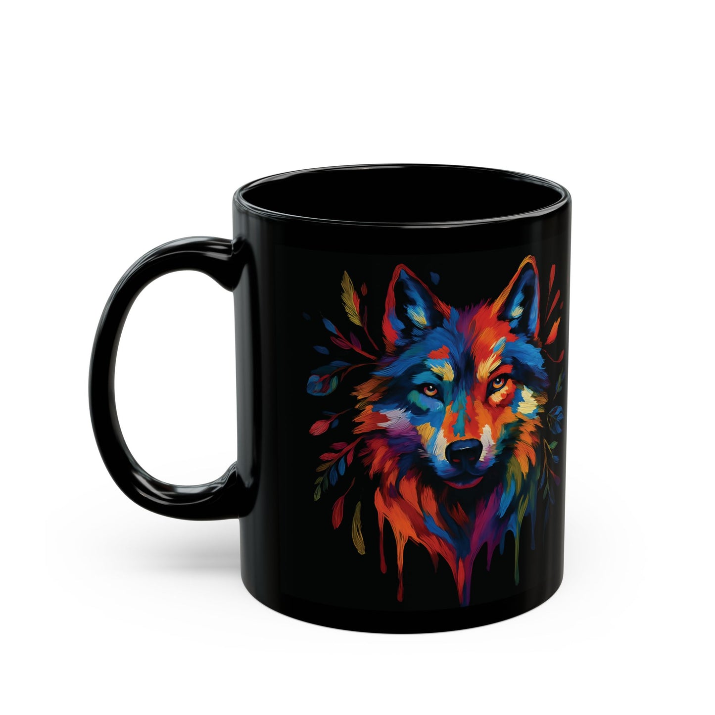 Wolf Coffee Mug | Colorful Watercolor Wolf Art Mug | Wolves Mug Gift |