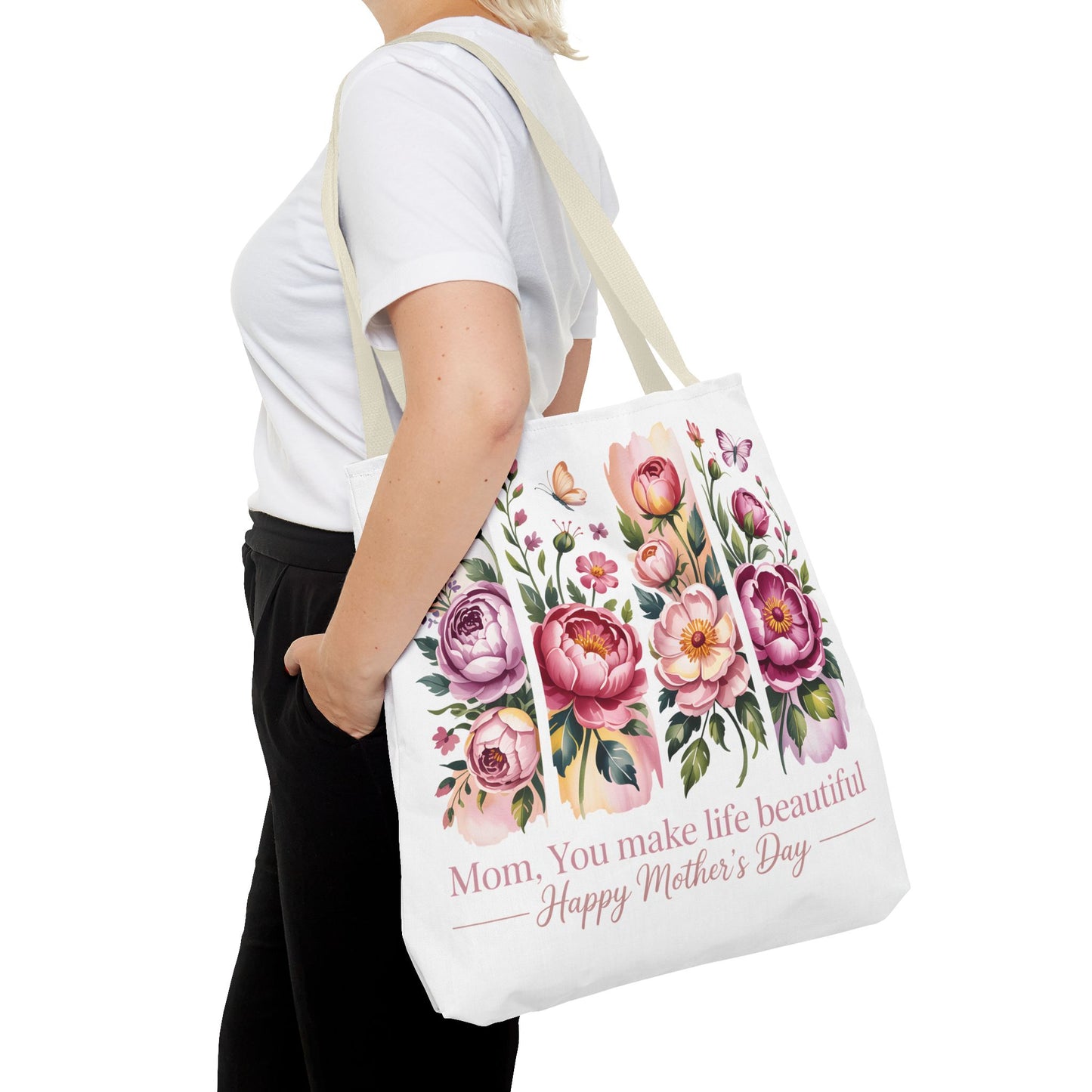mom tote bag, mothers day gift reusable tote bag