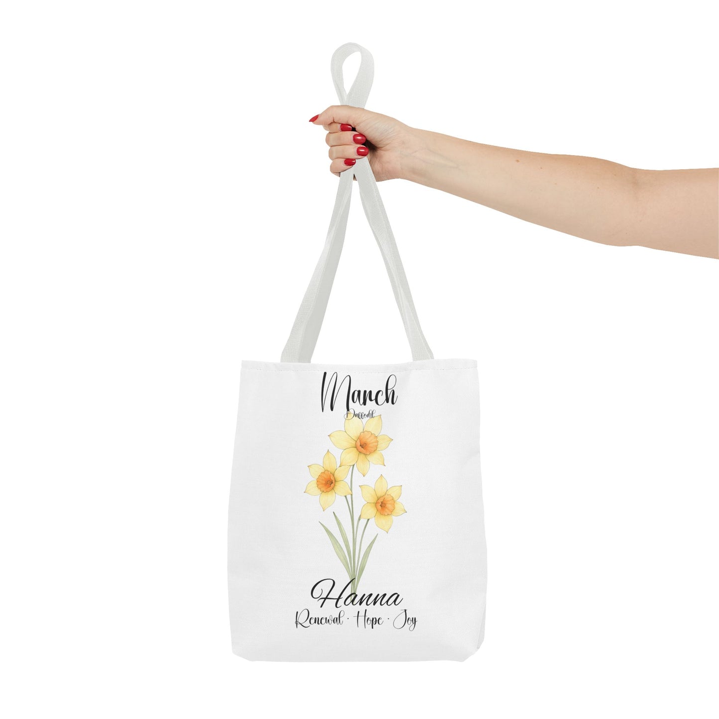 Custom botanical tote bag for her, birth month flower, milestone birthdays, bestfriend gift.