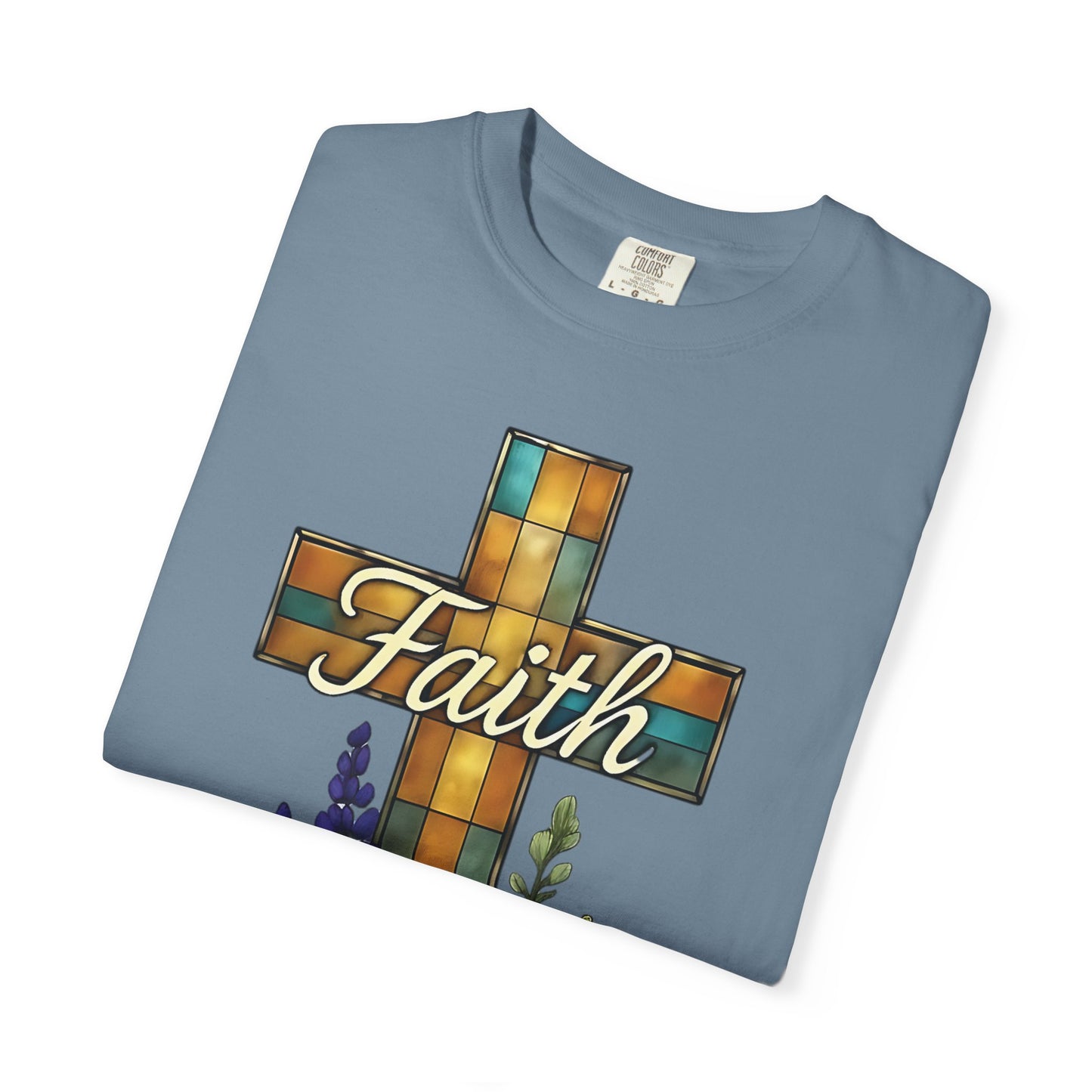 Christianity Faith Cross Comfort Colors T-shirt, Christianity gift or elevating your own collection of Christian merch, this shirt is a testament to the belief that God is good.