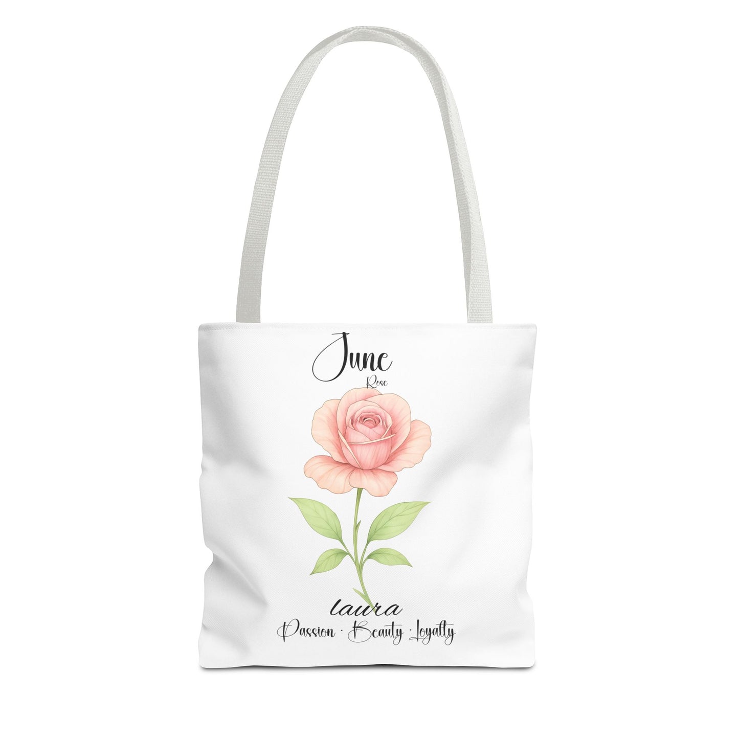 Personlised birth month flower bag for her, milestone birthdays, bestfriend gift.