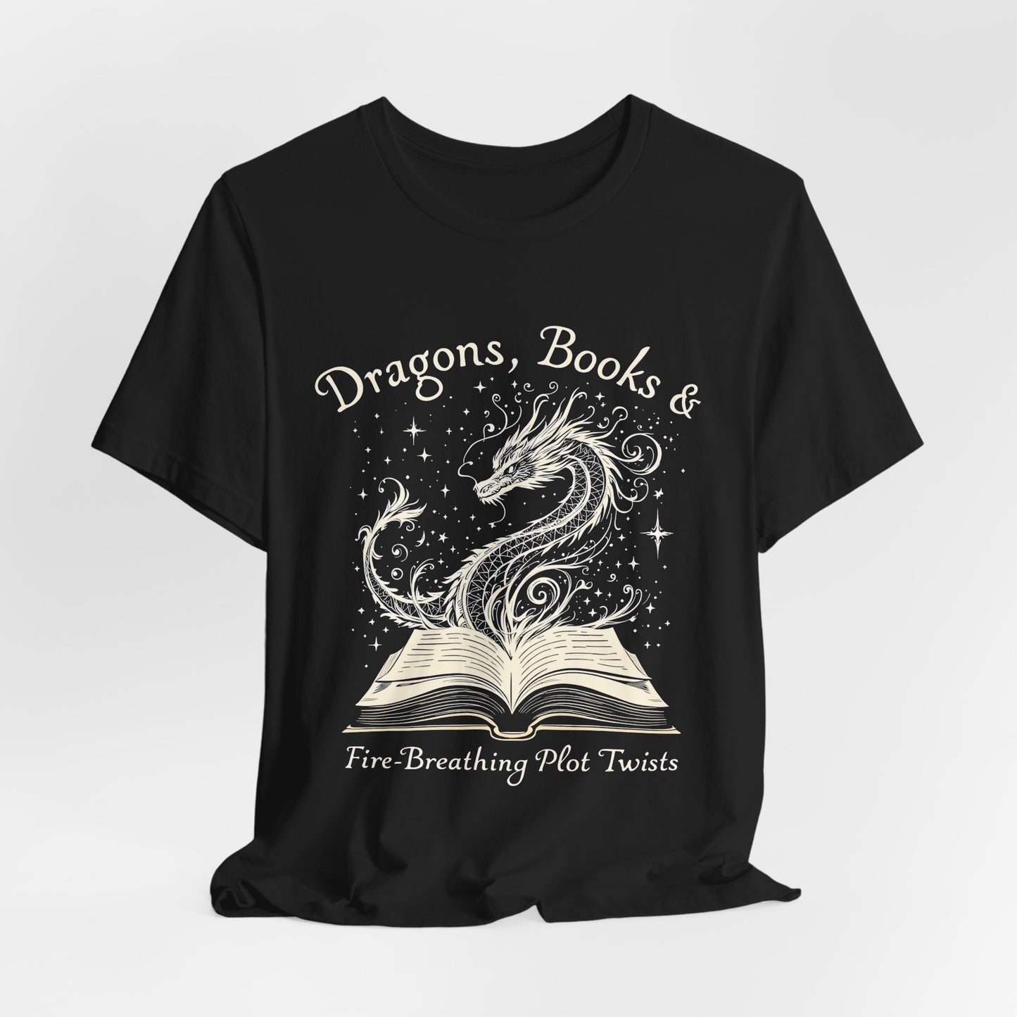 Book Lover Gift T-Shirt | Fantasy Reader Tee | Dragon Reading Shirt | Booktok Merch | Bibliophile Gift