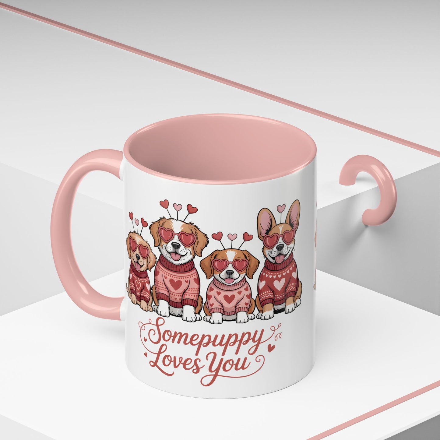 Valentine Dog Mug | Cute Puppy Coffee Cup | Dog Lover Gift | Valentines Day Mug |