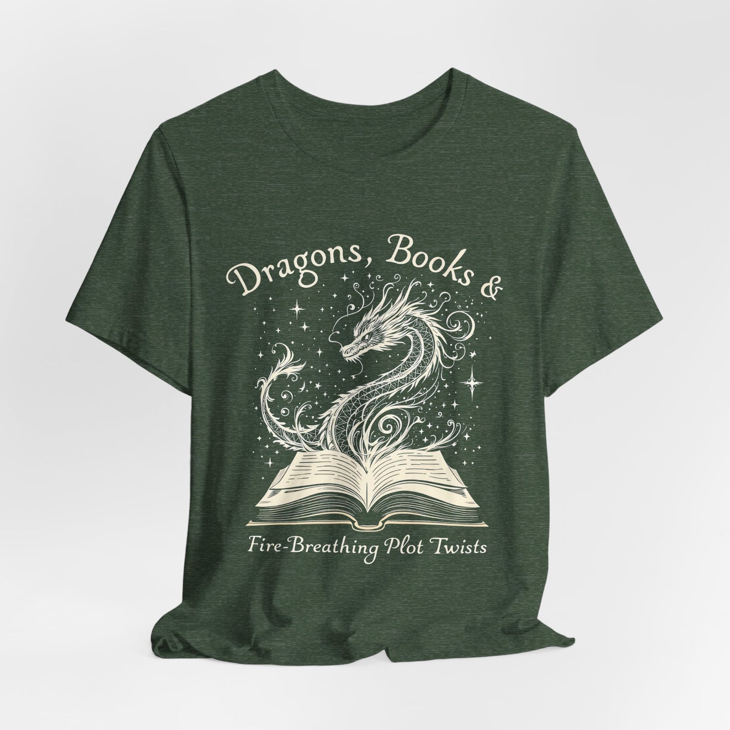 Book Lover Gift T-Shirt | Fantasy Reader Tee | Dragon Reading Shirt | Booktok Merch | Bibliophile Gift